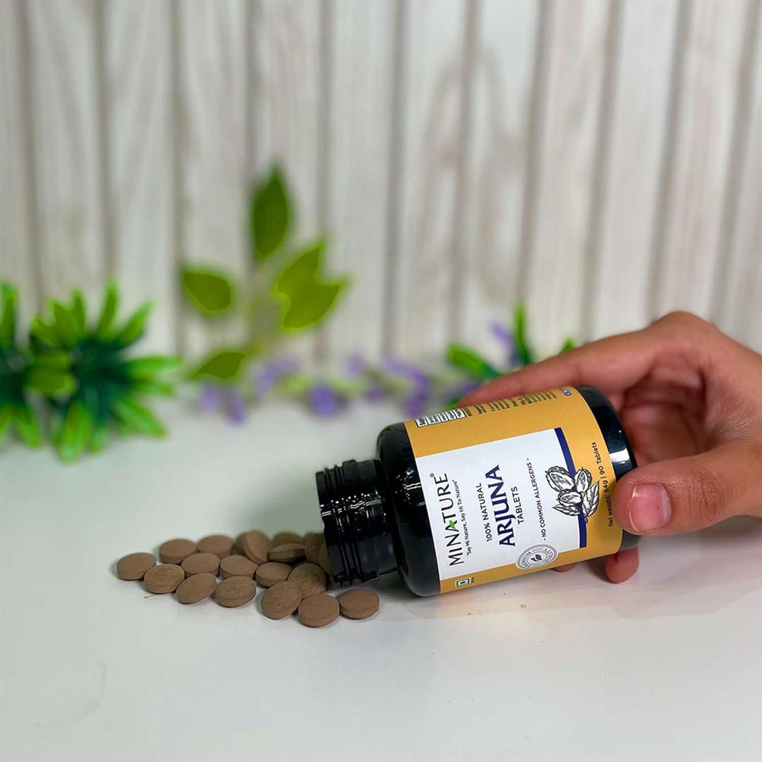 Arjuna Tablets by Mi Nature -90 Tablets, 1000Mg | 45 Day Supply | 100% Natural Arjuna Tablet | Arjun Bark | Saraca Indica | image number 2