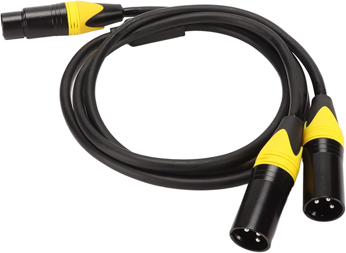 XLR Splitter Cable 3.3Ft, XLR Cable Female to Dual Male, 1 Female to 2 Male XLR Y Splitter Micrphone Cable image number 4