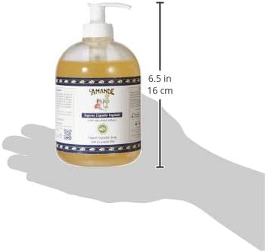 L'AMANDE Vegetable Liquid Soap for Hands and Body 500Ml with Essential Oils Vegetable Liquid Soap from Olive Oil Natural Liquid Soap Dermatologically Tested image number 2