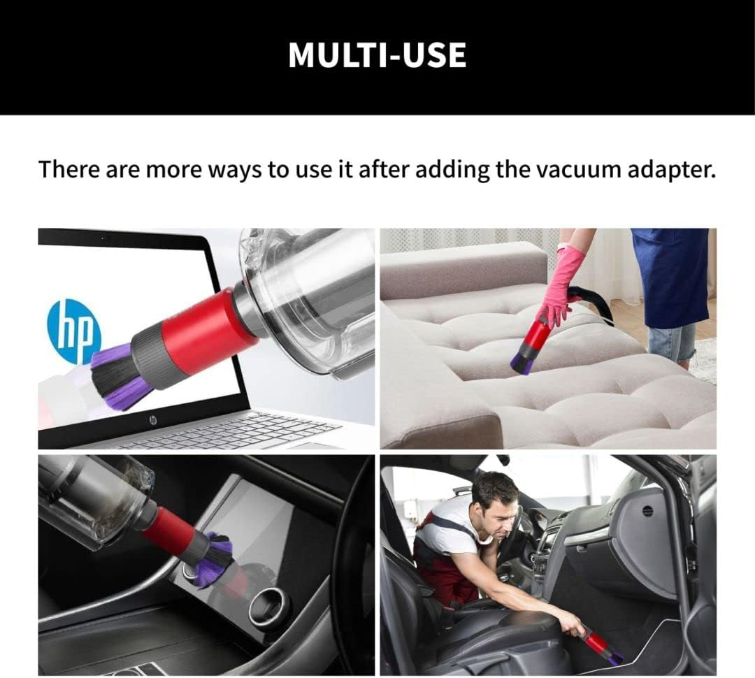 Scratch-Free Dusting Brush Attachment Replacement Compatible with Dyson Outsize V7 V8 Cyclone V10 V11 V12 Detect Slim V15 Detect Vacuum Cleaner, Nreirly Self-Cleaning Soft Dust Brush Vacuum Attachment image number 6