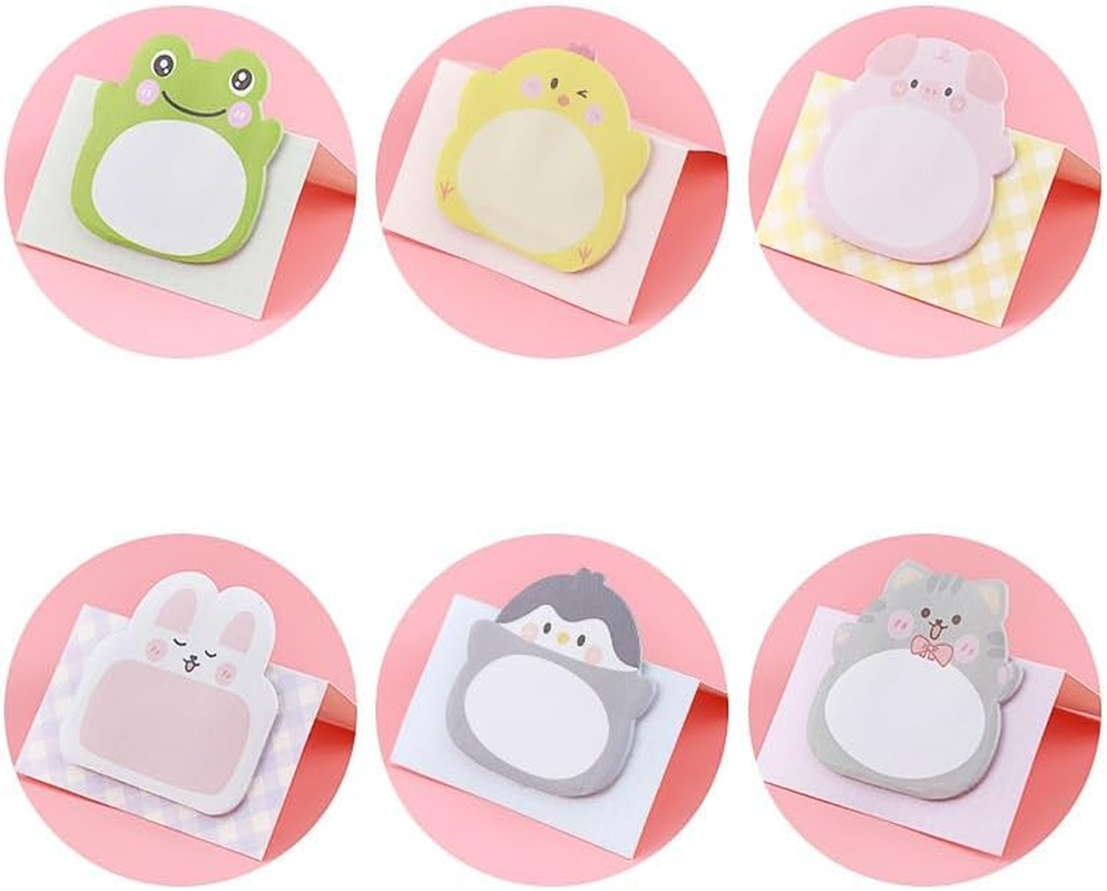 Frog Sticky Notes Kawaii Frogs Sticky Notes Sets, Aesthetic Cute Small Frog Sticky Notes Mini Animal Self-Stick Notes Pads for Frog Lovers Office School 8Packs,160 Sheets (Style 1, One Size) image number 1