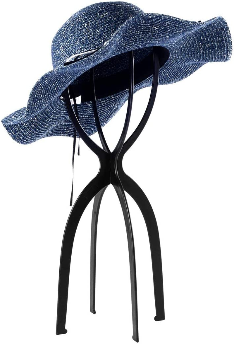 Dreamlover 3 Pack Tall Wig Stands for All Wigs, 19.7 Inches Portable Collapsible Wig Dryer, Durable Wig Display Tool, Travel Wig Stands (Black) image number 7