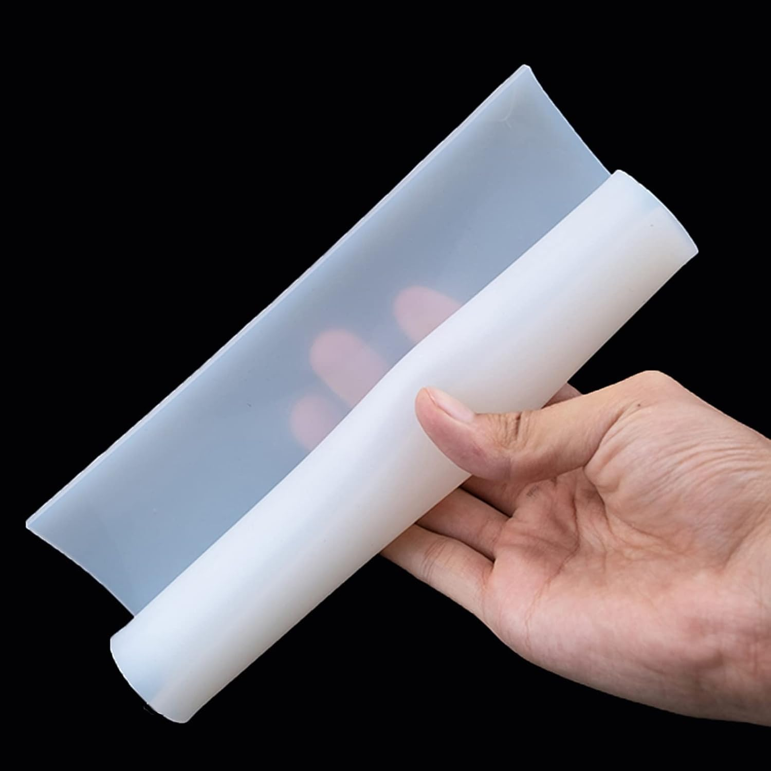 Thin Silicone Rubber Sheet Heat Resistant Gaskets Panel DIY Material Model Craft Pads, Seals,1Mm Thick 300X300Mm(12"X12") (Clear White) image number 1