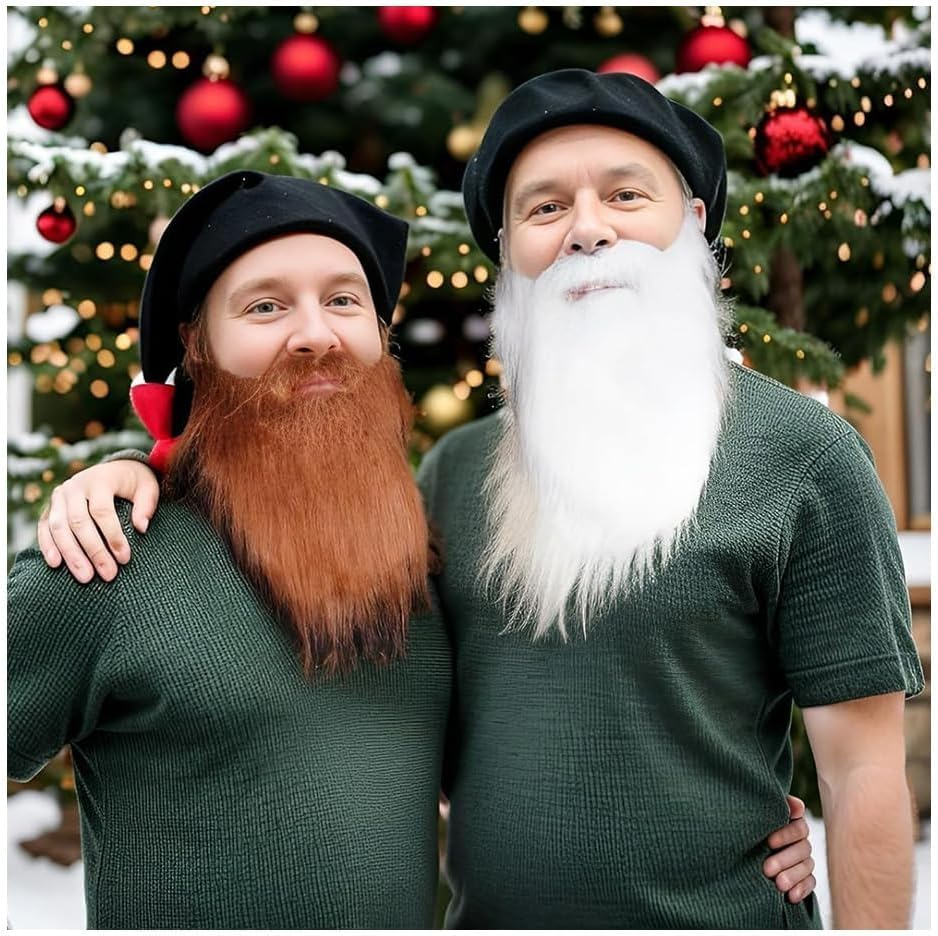 4PCS Hallowee Fake Beards,False Beard Funny Fakes Mustache for Christmas Halloweens Costume Party image number 6