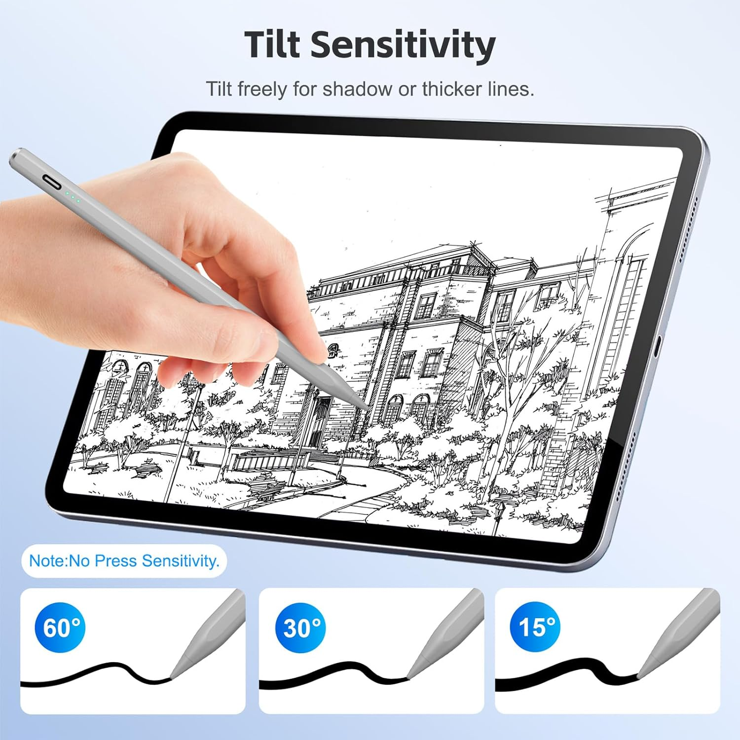 Stylus Pen for Ipad 2025-2018 with 13 Mins Fast Charge,Tilt Sensor Palm Rejection Pencil for Ipad 10/9/8/7/6Th,11Th A16,Air 11/13" M2/M3,Pro 11/13" M4/M5,Pro 12.9",Air 5/4/3,Mini 7/6/5