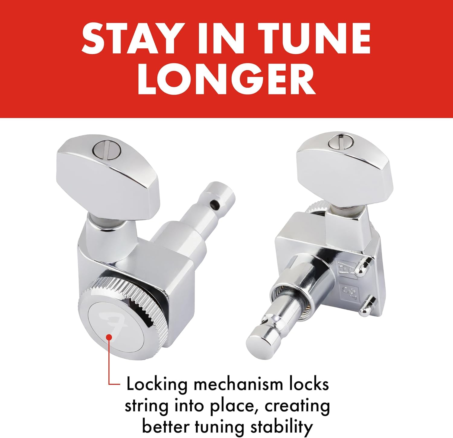 Fender 990818100 Locking Tuners Chrome image number 1