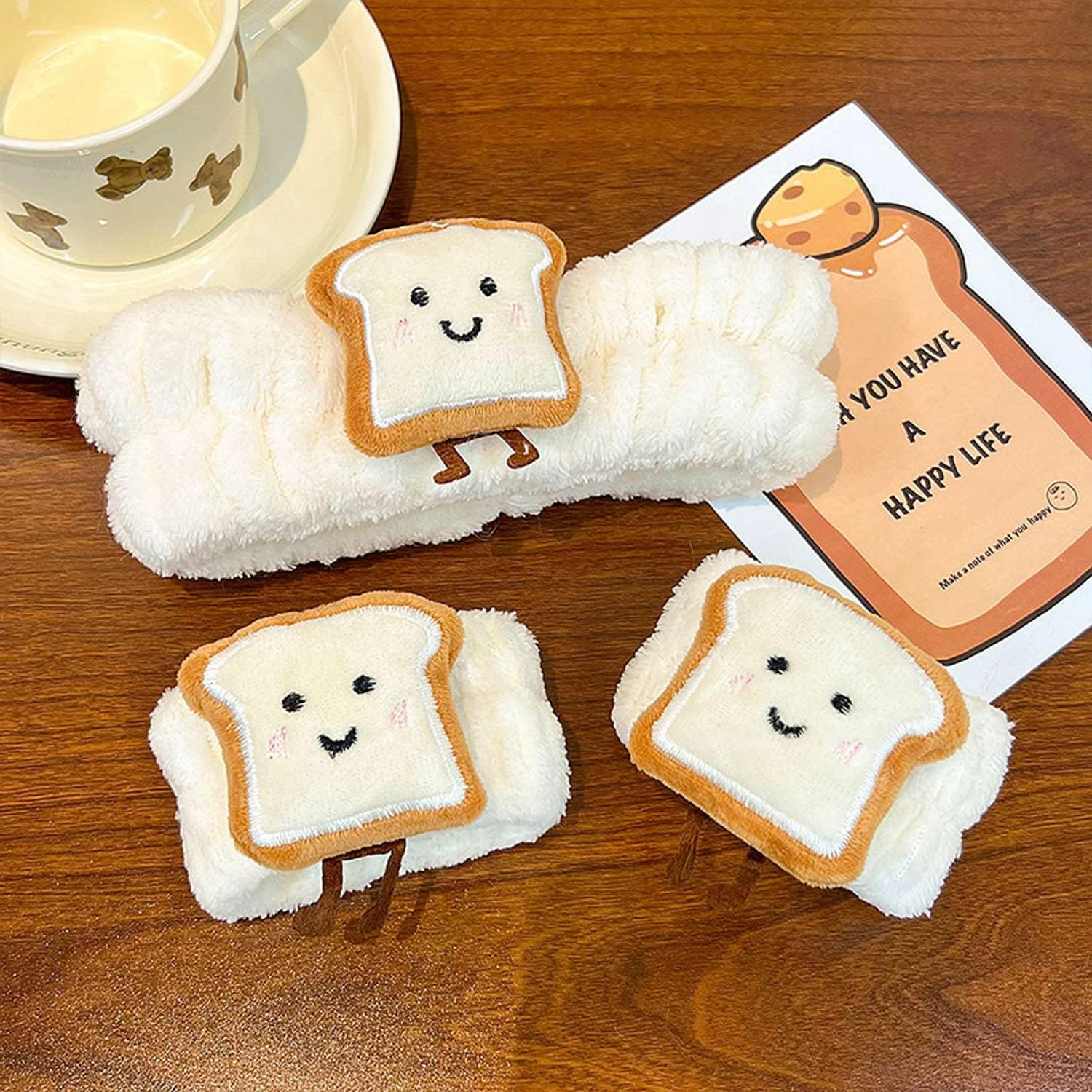 YUBBYSTU Wrist Bands Washing Face, Cosmetic Headband, Women'S Elastic Hair Bands for Skin Care, Elastic Headband, Dry Absorbent Wrist for Washing the Face image number 3