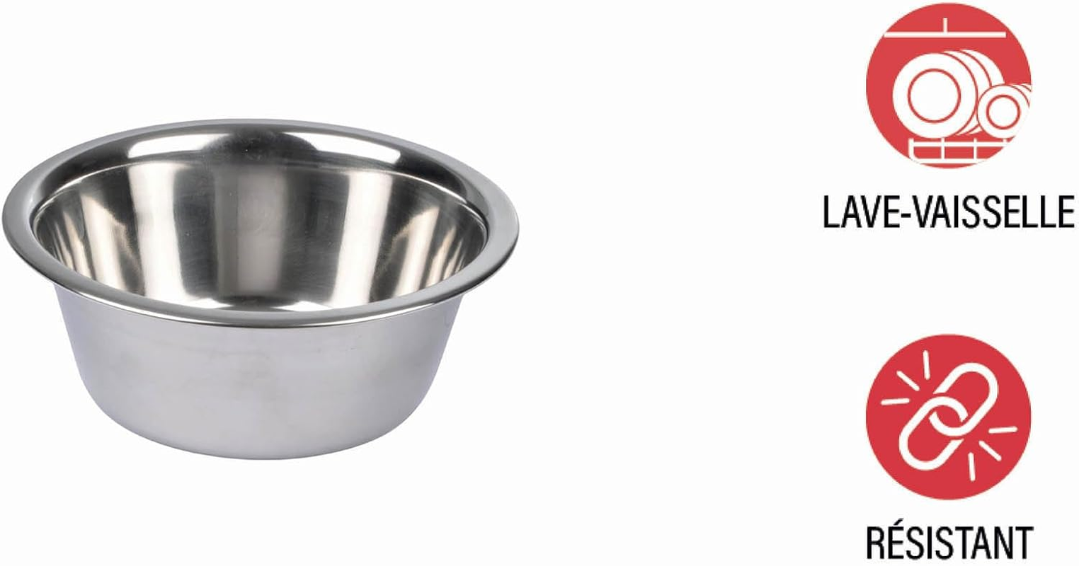 SONDEY Paris Prix Pet Bowl for Dogs & Cats, 11 Cm, Silver image number 1