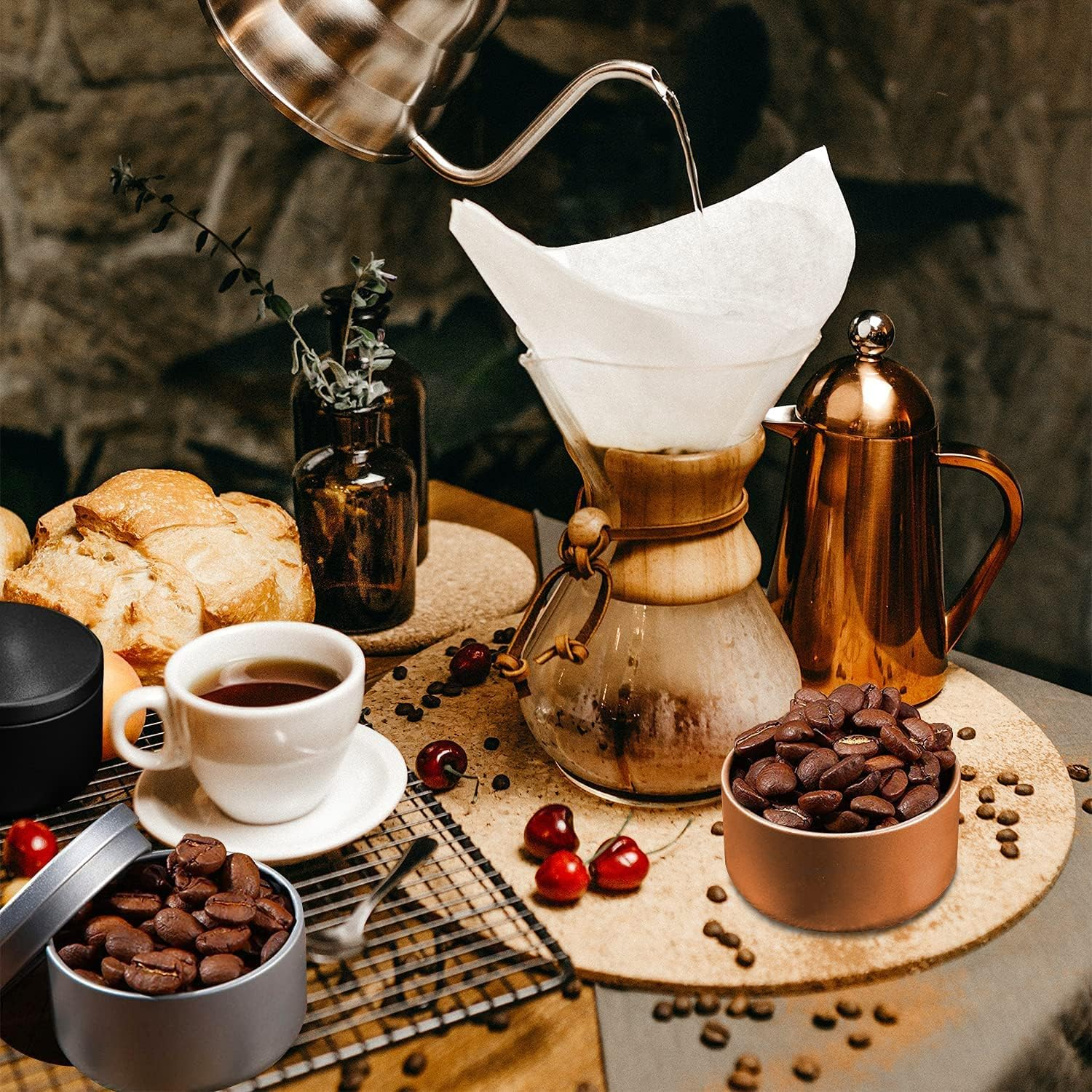 Mnixy 20 Pack 50Ml Pink Aluminum Candle Jars with Sliding Lids, Round, Solid, Snap Closure, High Temp Resistant, Reusable, DIY Candle Making, Crafts, Gift, Tea Candy Storage - Black image number 4