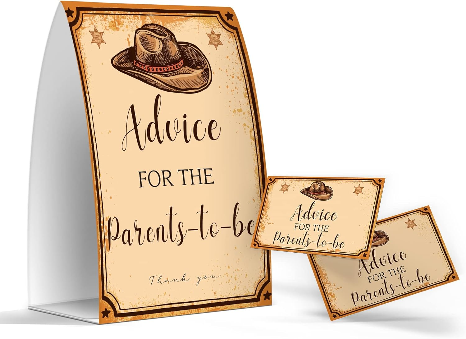 Advice for the Parents-To-Be, Honey Bee Baby Shower Games, Honey Bee Theme Baby Shower, Honey Bee New Parents Advice Cards, New Mom & Dad Keepsakes - One Sign + 50 Cards (GES20)