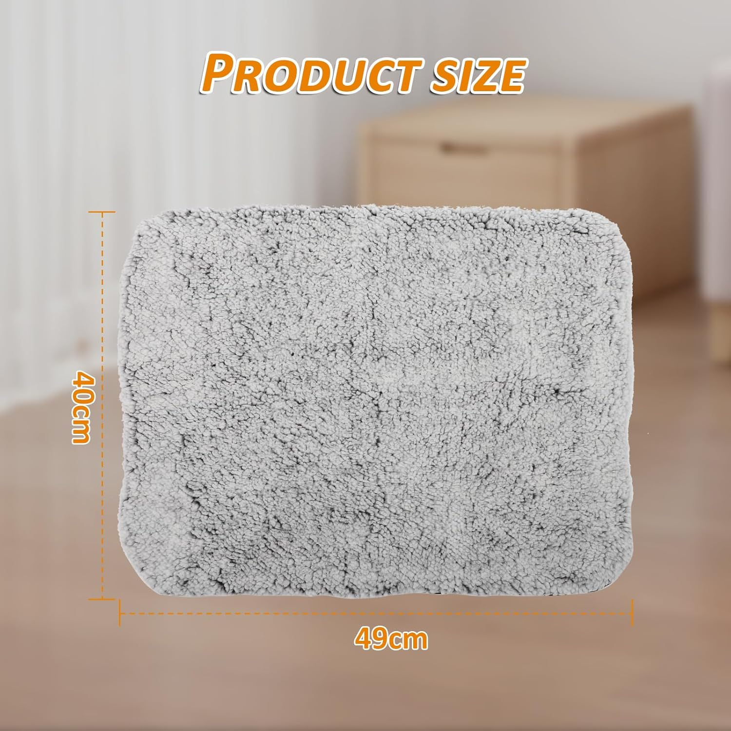 RANJIMA Electric Blanket for Dogs and Cats, 50 X 40 Cm Pets Heat Blanket Soft Cuddly Cat Blanket Washable Cover Cat Cushion Cat Bed Fluffy and Soft Fluffy Dog Blanket Cat Bed image number 5