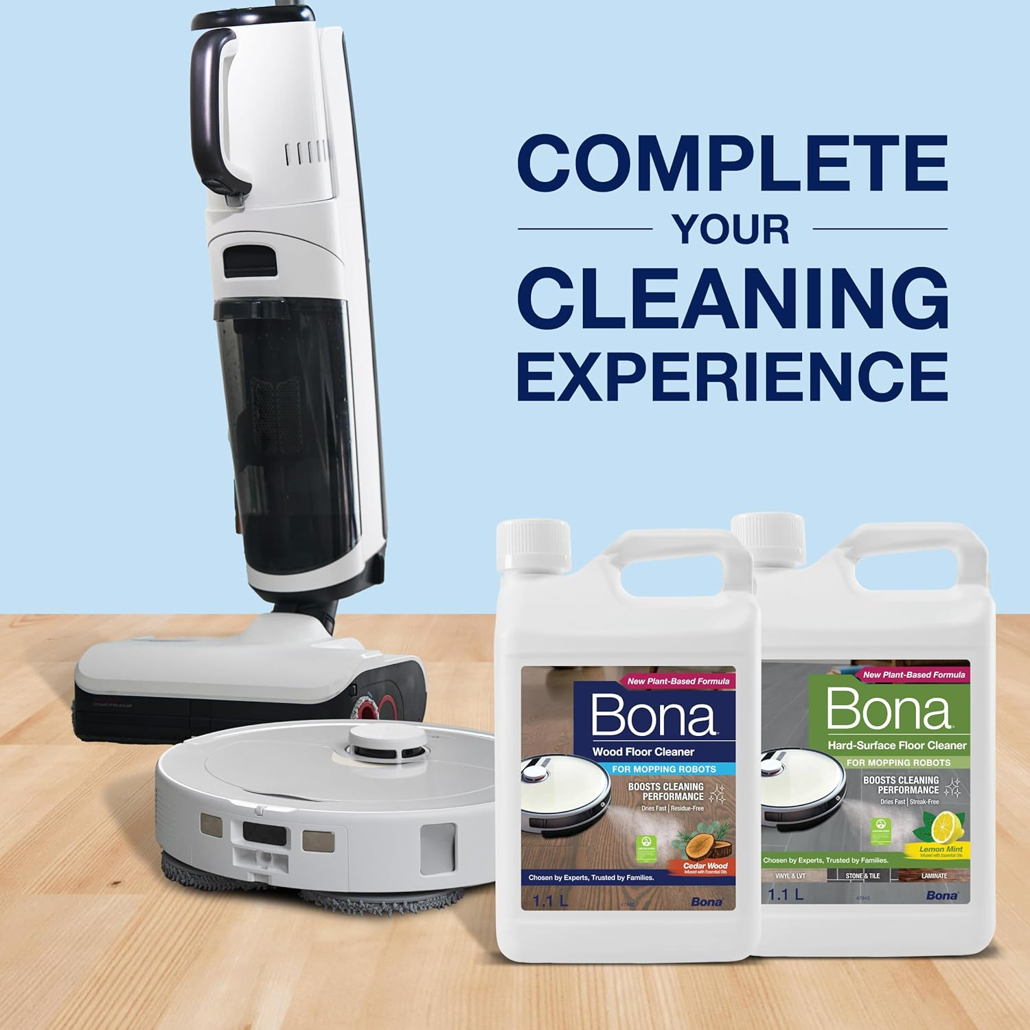 Bona Wood Floor Cleaner for Mopping Robots 1.1L image number 4