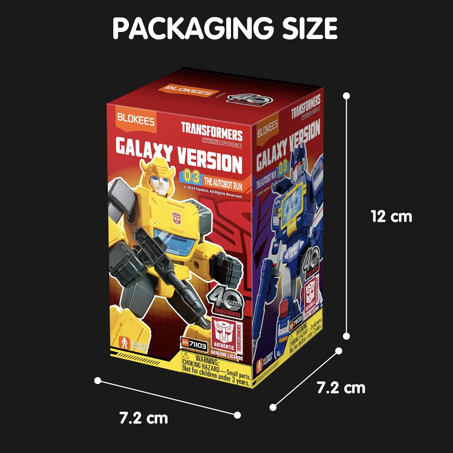 Blokees Officially Licensed Transformers Luminous Action Figures, Transformers Galaxy Version 03 - the Autobot Run (Blind Box) Figures-Set image number 2