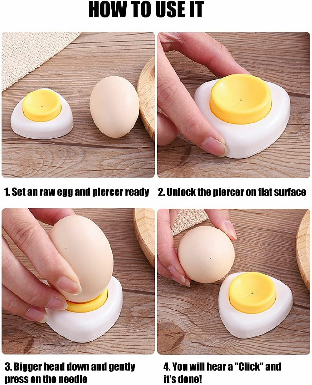 Jawbush Egg Cutter for Raw Eggs - 2 Pack with Magnetic Base and Safety Lock Hard Boiled Egg Peeler Egg Cutter for a Good Hard Boiled Egg Easy Egg Peeler Kitchen Tool image number 4