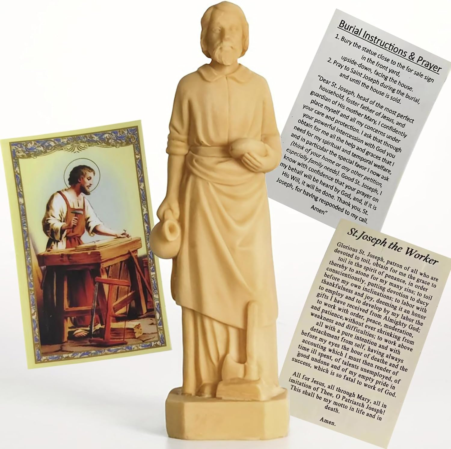 Saint Joseph Home Selling Statue Kit, Complete Set with Prayer Card and Instructions image number 3