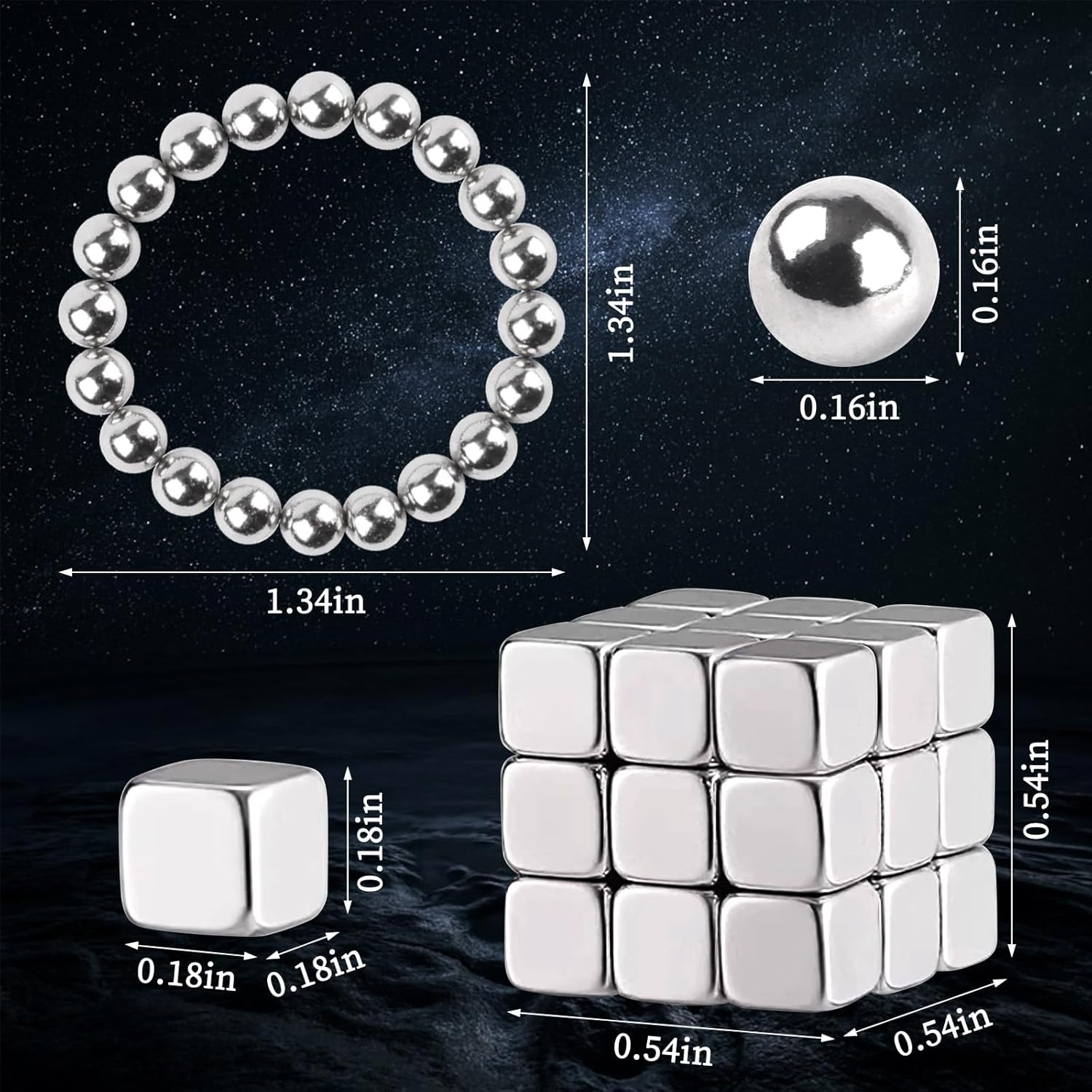 Heemeei 47 Pieces Cat Eye Magnets for Nails, Square and Beaded Nail Magnets for Nail Art, Cat Eye Magnet for Nails, Set of Strong Nail Magnets, Magnet Tool image number 1