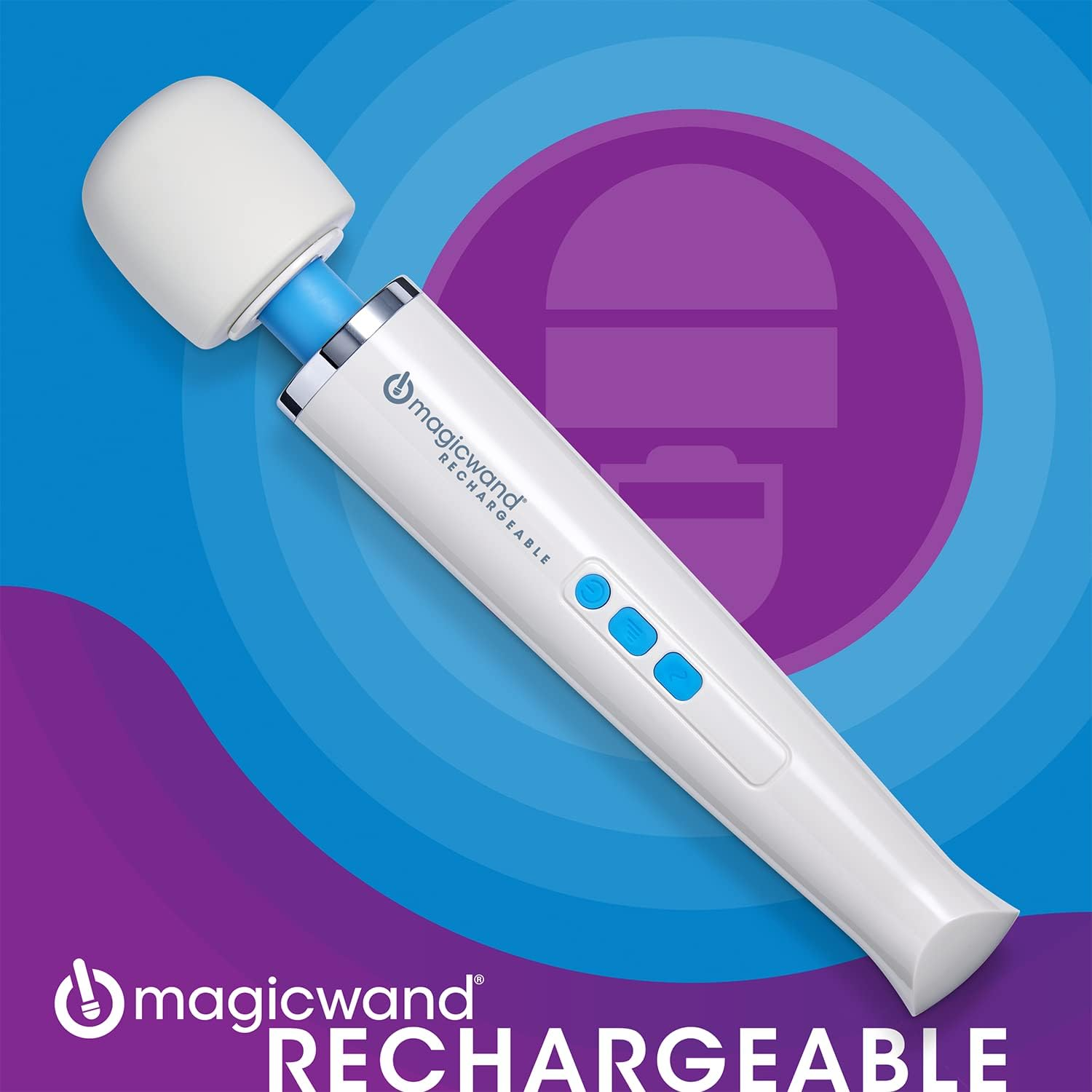 Authentic Magic Wand Massager Rechargeable HV-270 &ndash; Cordless Multi-Function Variable-Speed with Soft Silicone Head and Ultra-Powerful Motor for Deep, Rumbling, Muscle Relaxing Vibrations