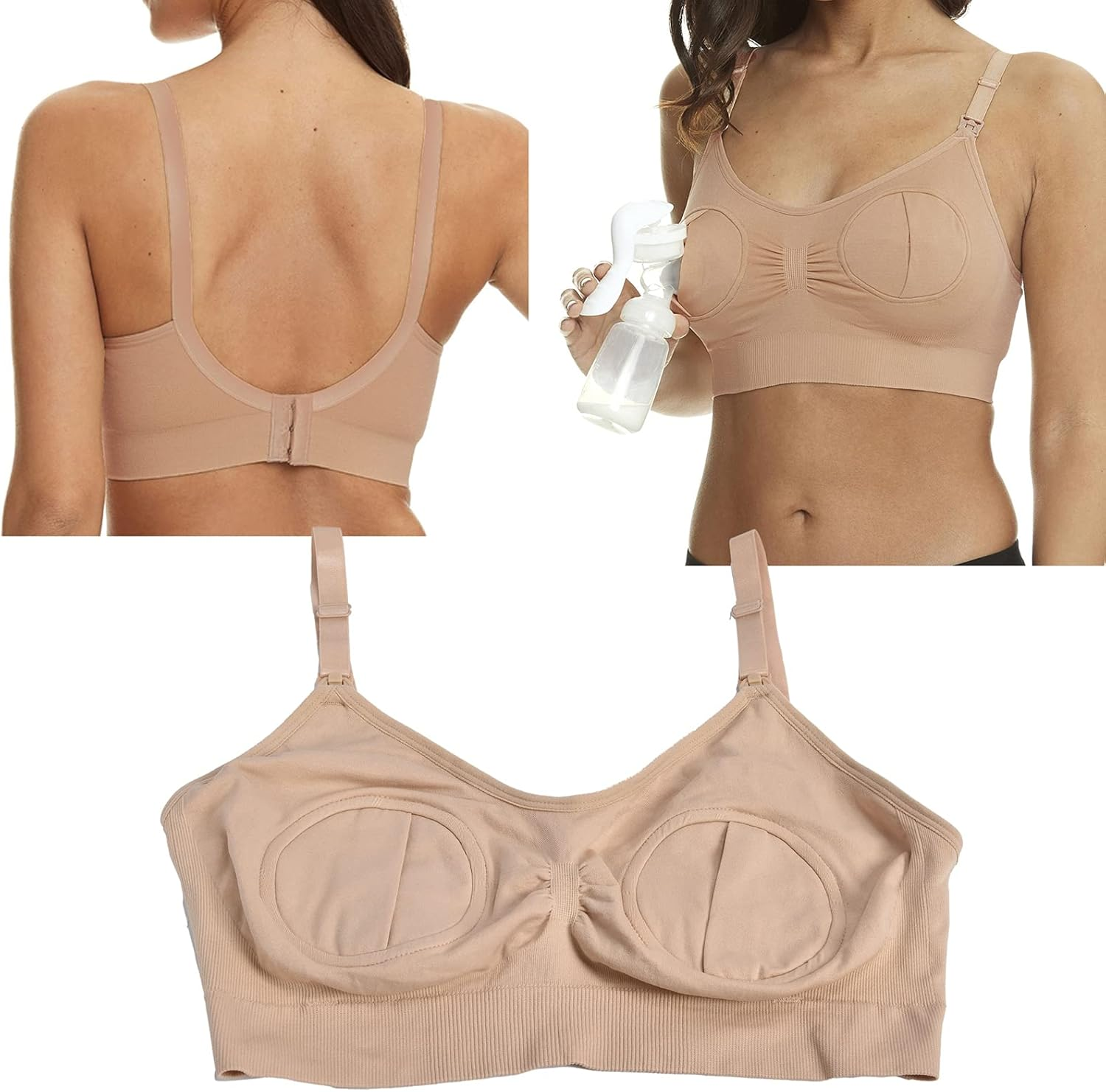 Hands Pumping Bra Wireless Nursing Bra Breastfeeding Women Underwear Bra image number 5