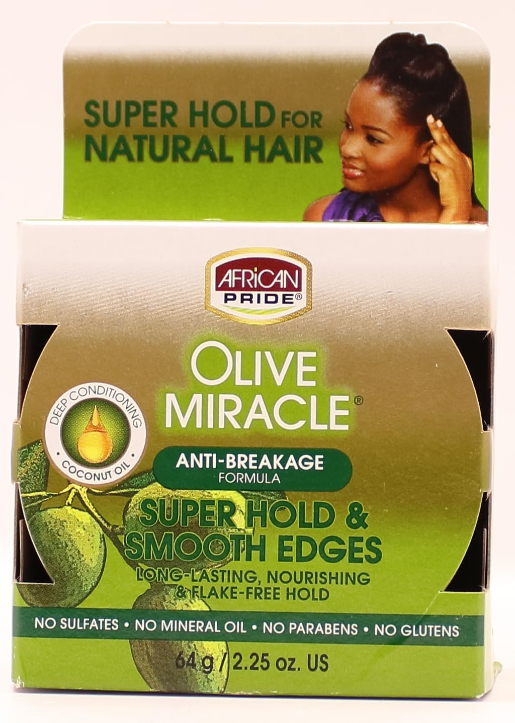 African Pride Olive Miracle Silky Smooth Edges 2.25 Ounce (66Ml)