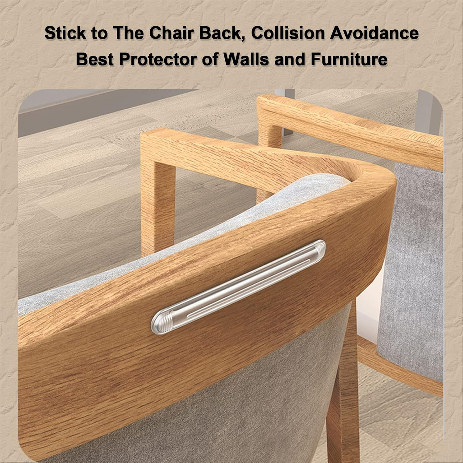 Clear Furniture Bumpers 24-Pack (24 Long) - Adhesive Backed Silicone Rubber Wall Protector Pads for Chair, Cabinet, Shower Door, Drawer, Toilet Lid, Car Door Guard image number 1