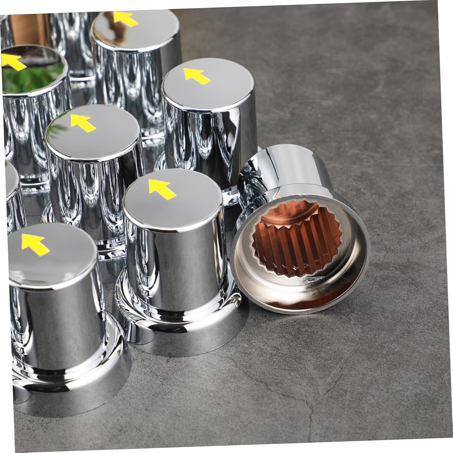 GARVALON 20Pcs Lug Nut Covers Chrome Wheel Nut Protectors for Trucks Fitment Tool