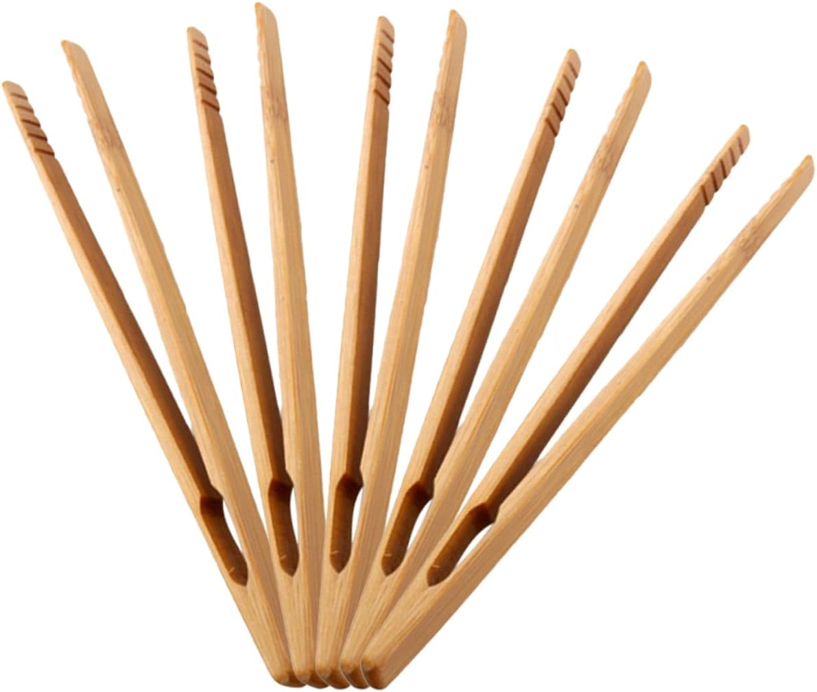 HOMSFOU 5Pcs Kids Wooden Tweezers for Fine Motor Skills Training Montessori Educational Toys for Toddlers and Children Safe Edges for Bead and Bean Sorting image number 3