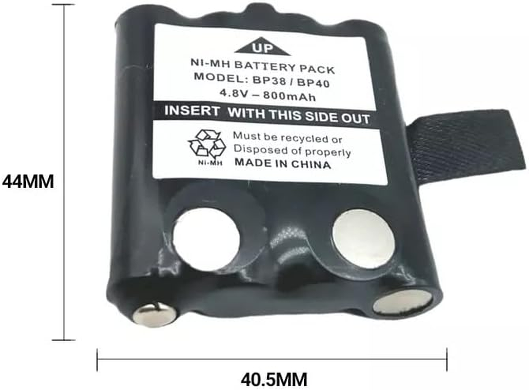 [2 Pack] TAVICE Replacement Battery Compatible with Uniden 2-Way Radio BP-38, BP-40, GMR, FRS, BT-537 image number 2