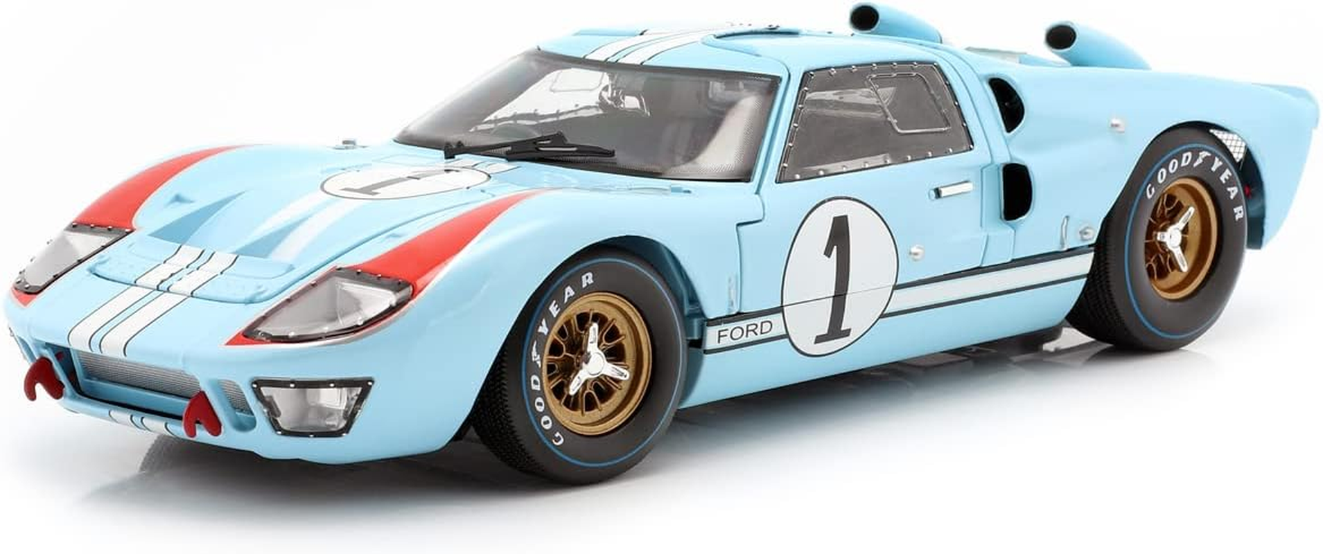 1966 Ford GT-40 MK 2 Blue 1 1/18 by Shelby Collectibles SC411 image number 6