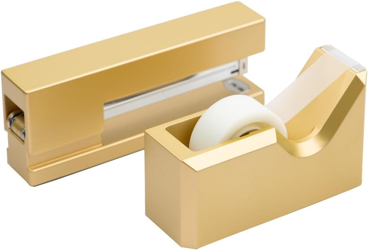 JAM PAPER Office & Desk Sets - 1 Stapler & 1 Tape Dispenser - Gold - 2/Pack - Blue image number 7