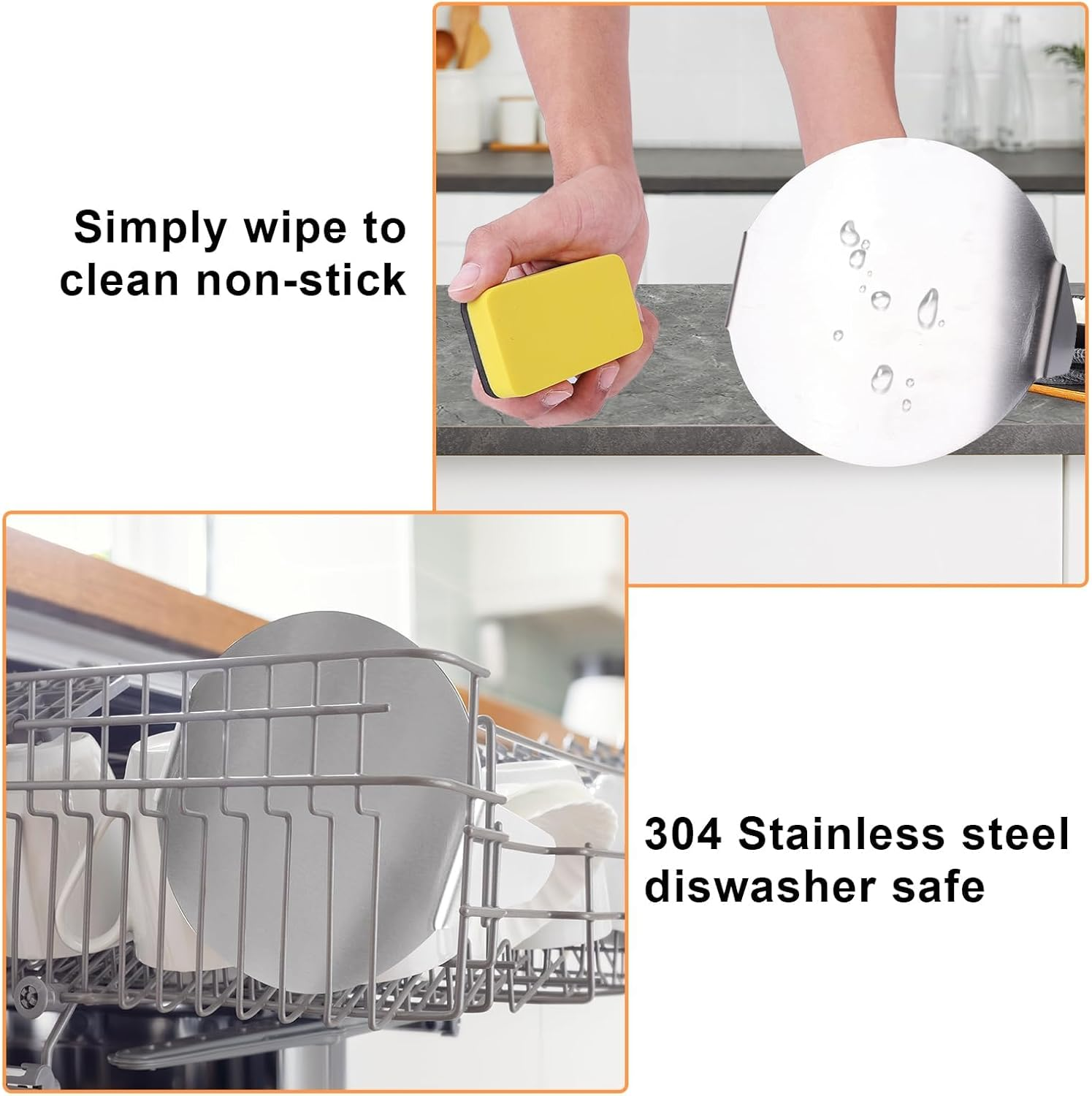 EP Leben Food-Grade Stainless Steel Burger Press, 5.5 Inch round Burger Smasher, Professional Griddle Accessories Kit, Grill Press Perfect for Flat Top Griddle Grill Cooking image number 5