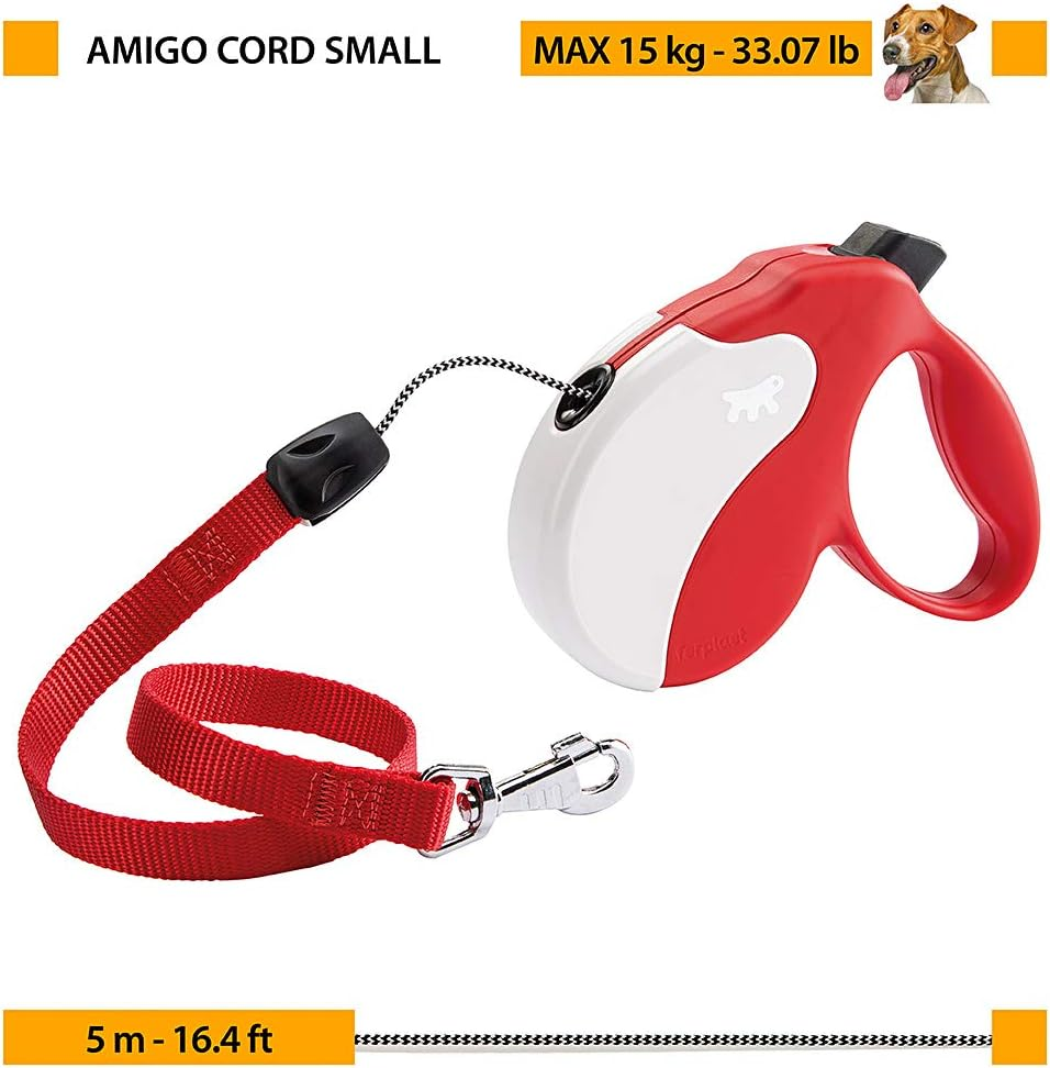 Ferplast Amigo Cord Retractable Dog Lead, 5M, Small, 14 X 3.6 X 12Cm, Small, Blue