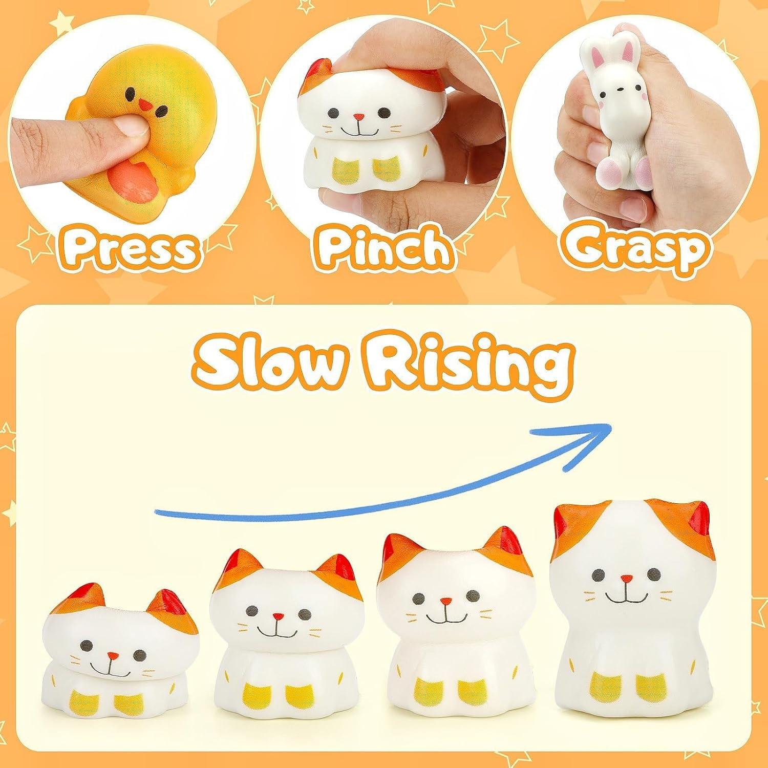 24 Pcs Slow Rising Squishy Animals Fidget Toys, Small Soft Squishies Toy Bulk for Kids Party Favors, Birthday Party Gift, Goodie Bags Stuffer, Party Bag Fillers, Classroom Prizes for Boys Girls