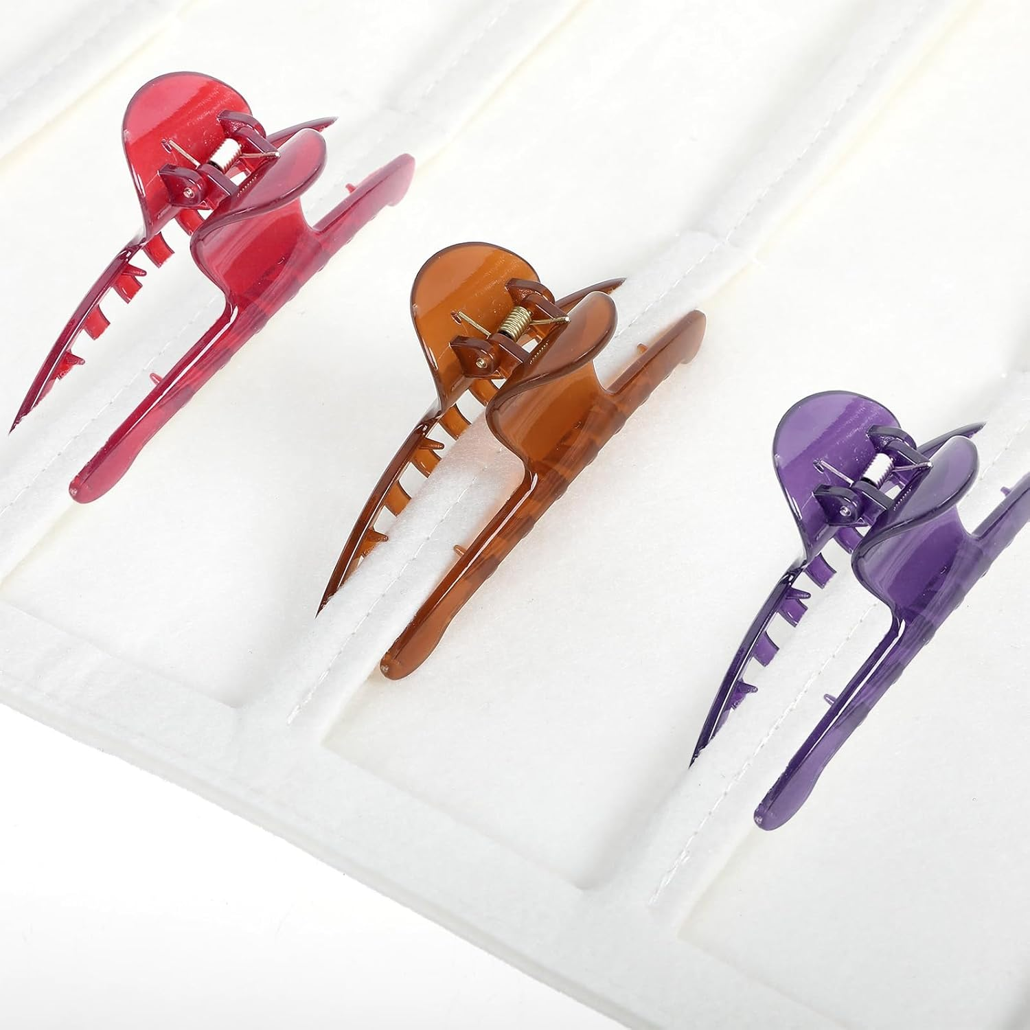 Claw Clip Organizer, Hanging Hair Clip Organizer, Large Hair Clip Holder Wall Hanging, Hanging Claw Clips Storage for Women Girls, Hair Clips Organizer Big Claw Clip Display Stand Holder (White) image number 4