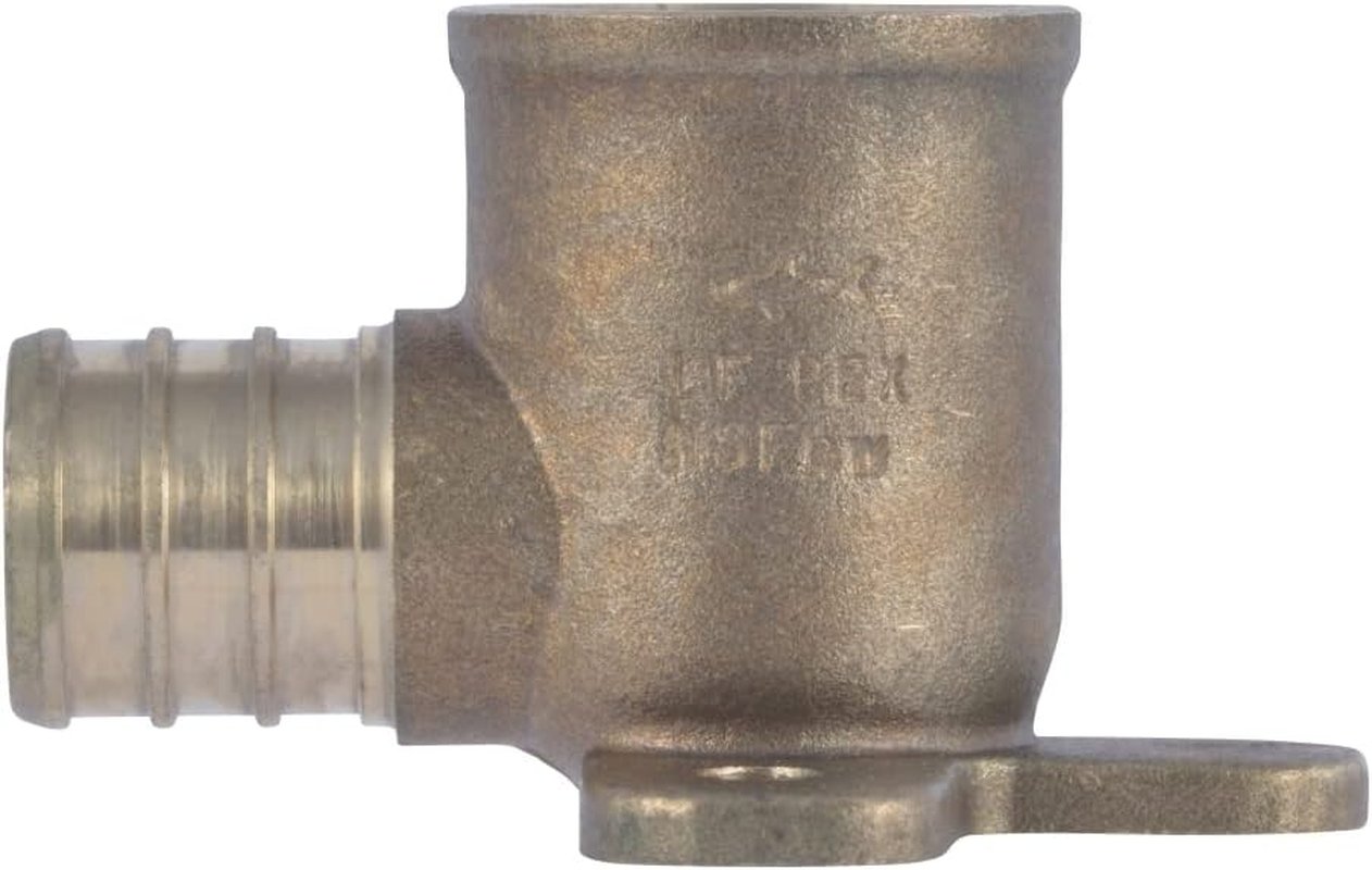 Sharkbite 1/2 PEX Pipe X 1/2 Inch FNPT Crimp 90 Degree Drop Ear Elbow, Brass Plumbing Fitting, PEX Pipe, PE-RT, UC334LFA image number 5