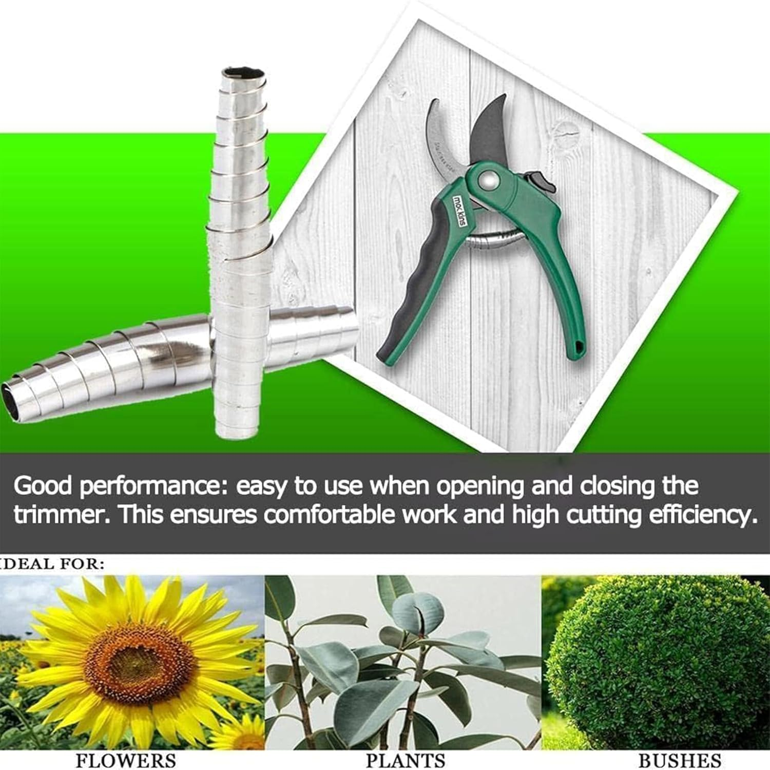 2 Pack Pruner Replacement Springs&ndash;Stainless Steel 5.8Cm Trimming Scissors Spring for Garden Shears,Bypass Pruners