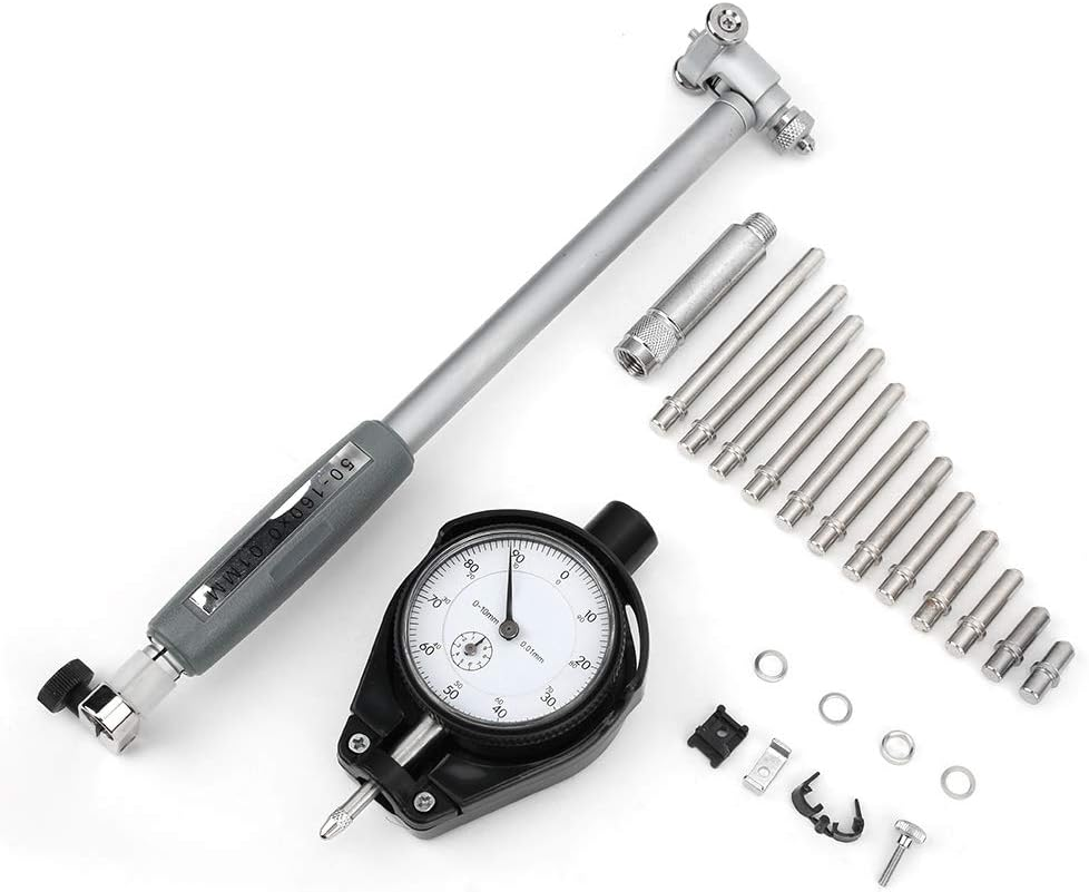 Dial Bore Gage Set, 50Mm-160Mm Dial Bore Gage, Micrometers Bore Gauges Internal Diameter Measuring Tool for Measuring Workpiece Cylinder Measurement image number 3