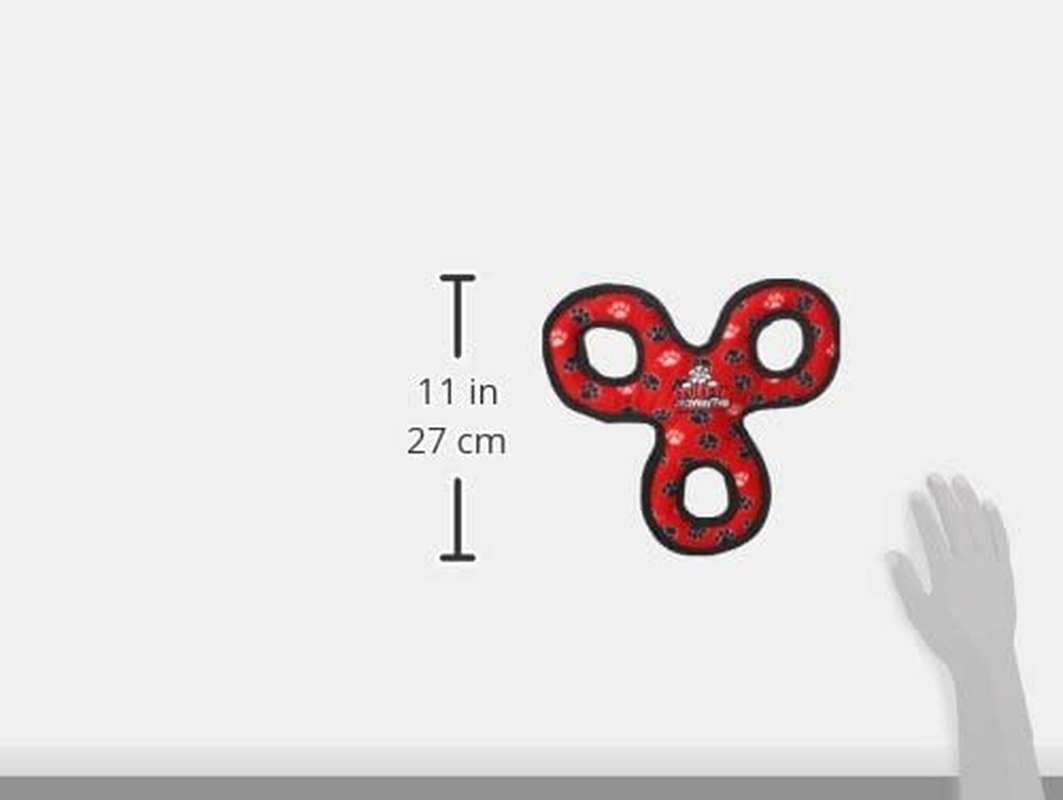 Tuffy Interactive Play Dog Squeaker Toy, Red image number 4