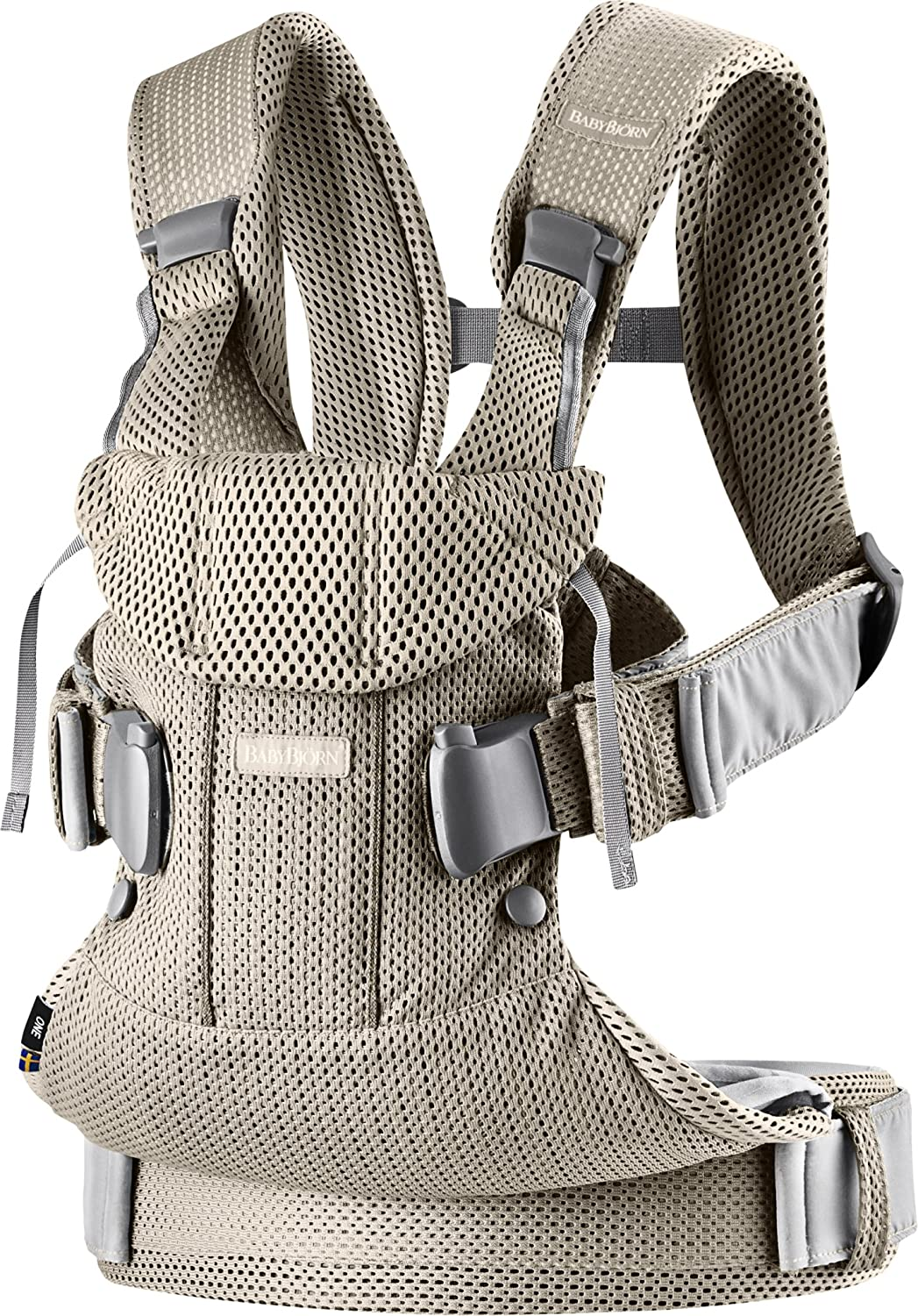 BABYBJ&Ouml;RN New Baby Carrier One Air 2019 Edition, Mesh, Greige - Pearly Pink image number 6