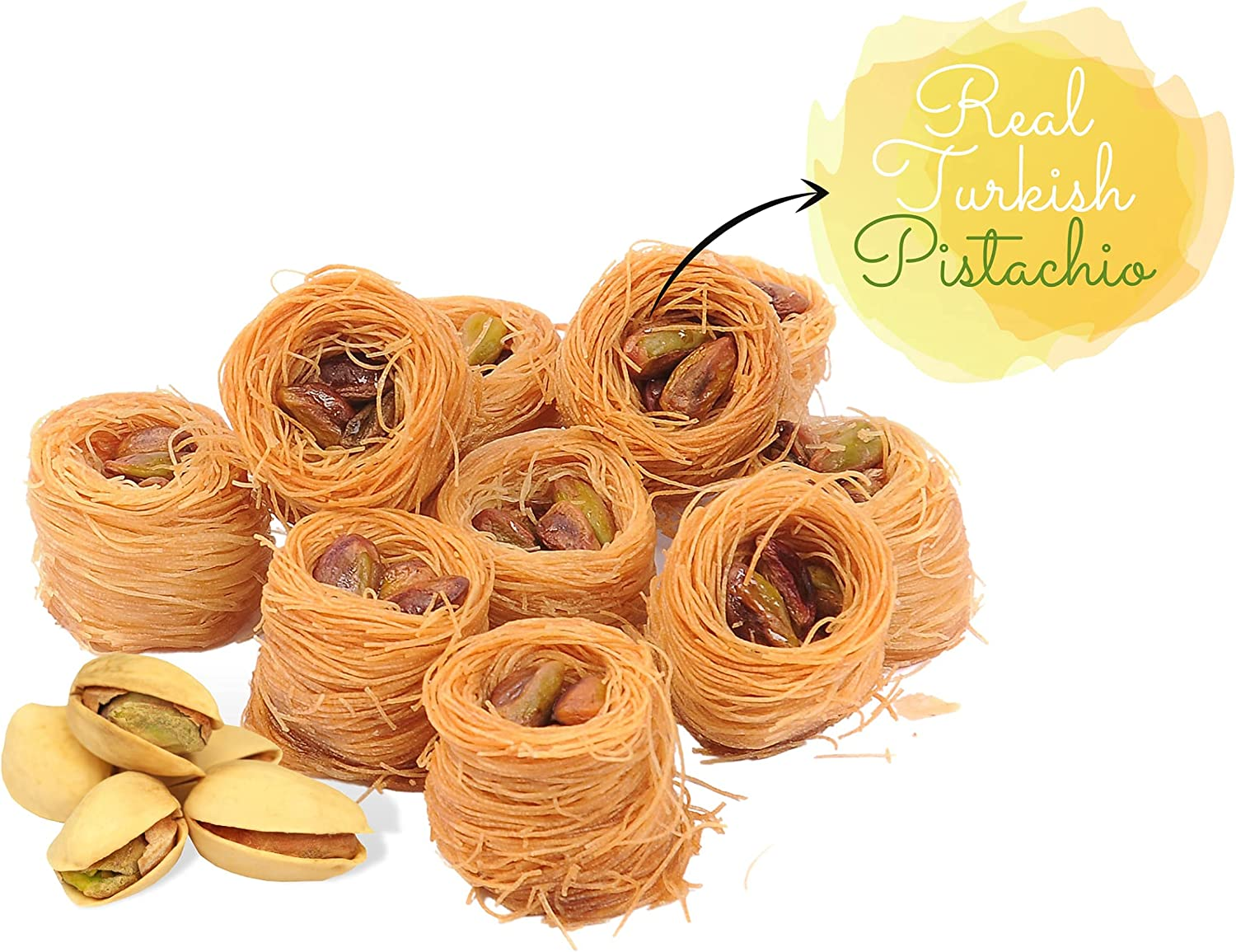 Mughe Gourmet Baklava Assortment Elegant Gift Box - Baklawa Small Bite-Size Desserts Gifts - 9Oz/250G - Perfect for Birthday, Christmas, Eid, Father'S Day and More image number 2