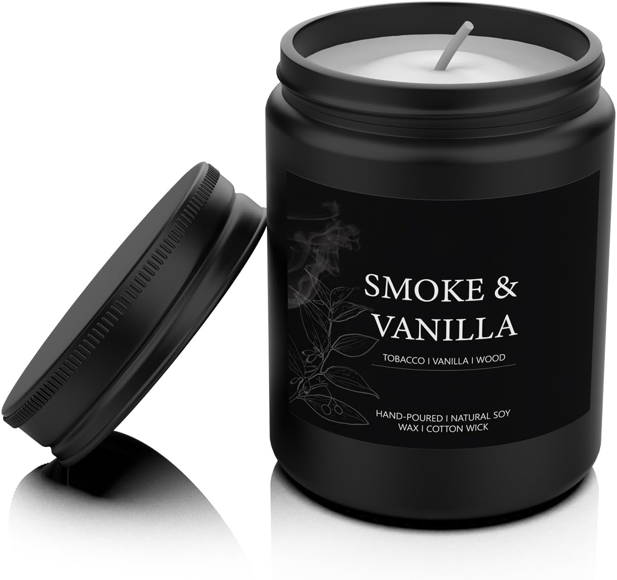Scented Candle Gifts for Men 200G Smoke&Vanilla Aromatherapy Candle Relaxation, Home Decor Soy Wax Candle Women Birthday, Valentine, Christmas, Anniversary Aromatherapy Gifts image number 5