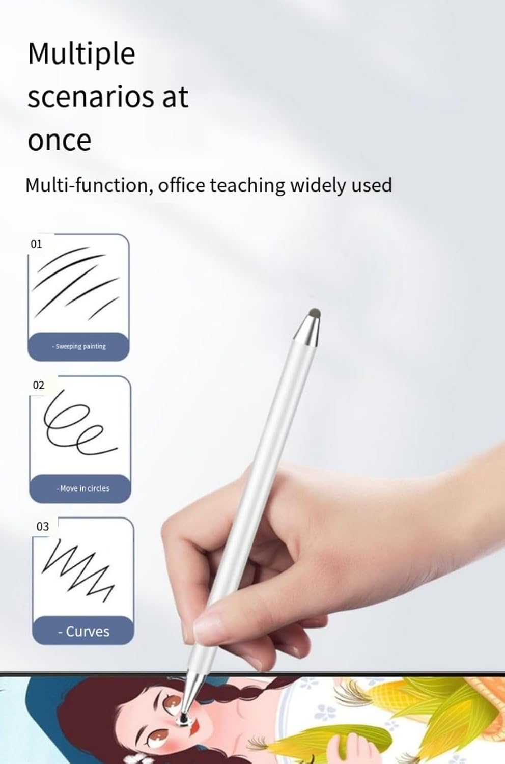 Stylus Pen for Samsung Galaxy Tab A9Plus/A9/A8/A8Plus/A7 Compatible with Ipad/Amz Fire Android Tablet All Touch Devices Universal High Sensitive S Pen (Black) - Black image number 5