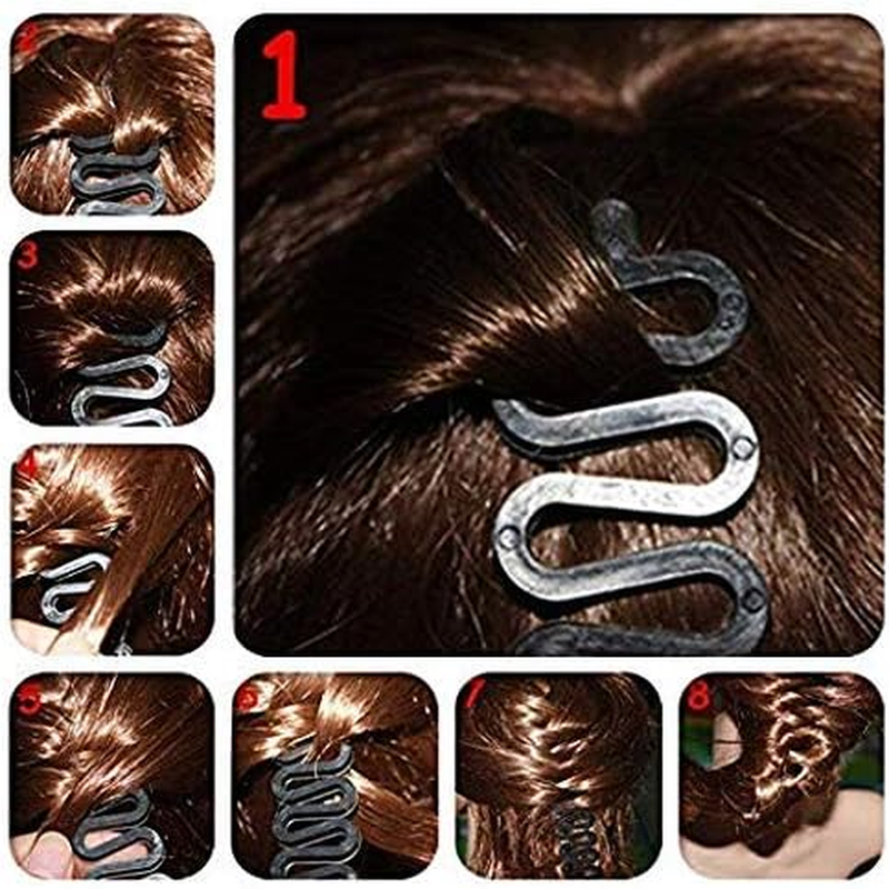 19 Pcs Hair Braiding Tool, DIY Styling Tool Kit Updo Ponytail Maker Accessories Topsy Braid image number 2
