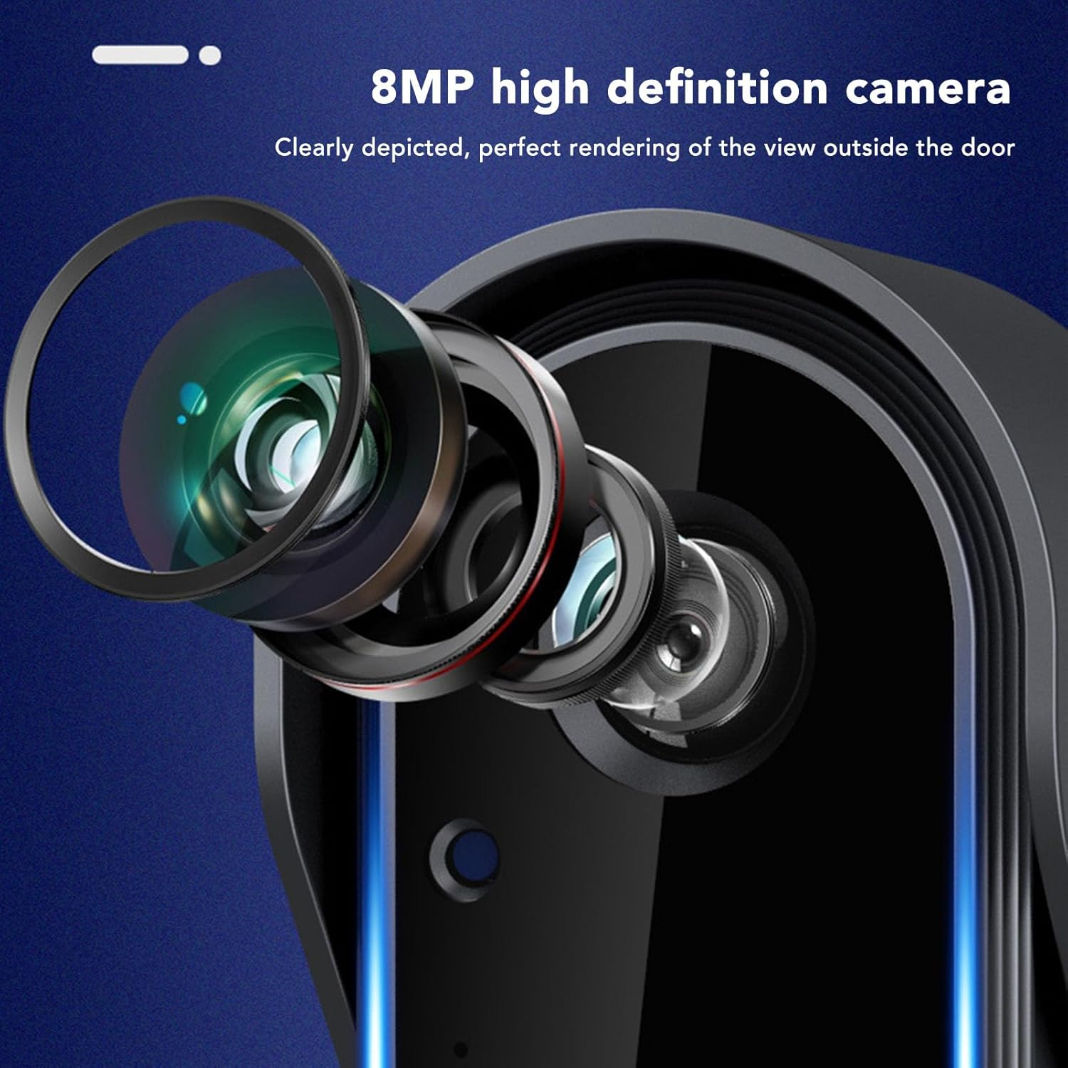 Video Doorbell Intercom System, Wireless 8MP 170&deg; Wide Angle Two Way Talk IP66 Waterproof Doorbell Camera with 4.3 Inch Screen for Home Security image number 2