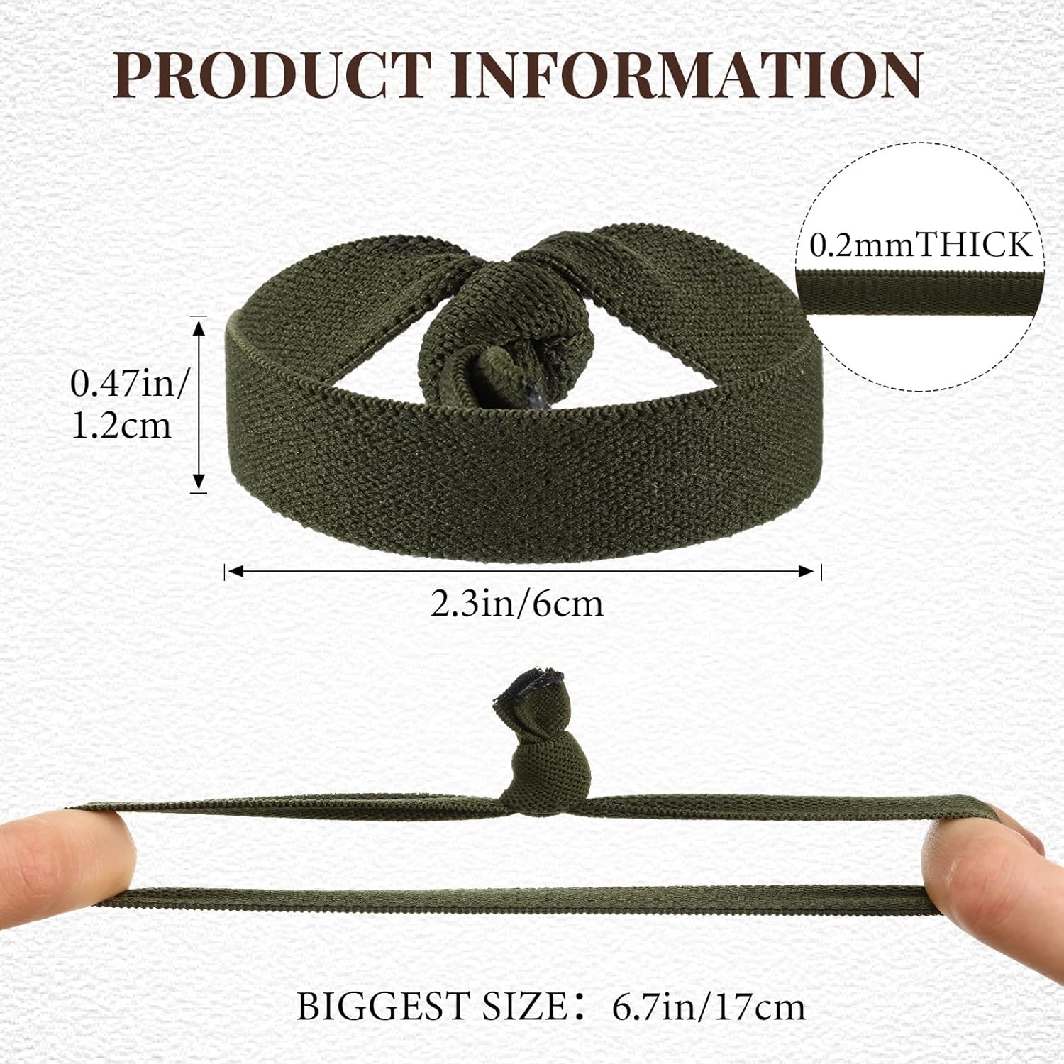 Juexica 30 Pcs Knotted Mens Hair Ties, Elastic Flat Man Bun Hair Tie for Men, Hair Ties for Long Curly Long Hair (Multicolored) image number 1