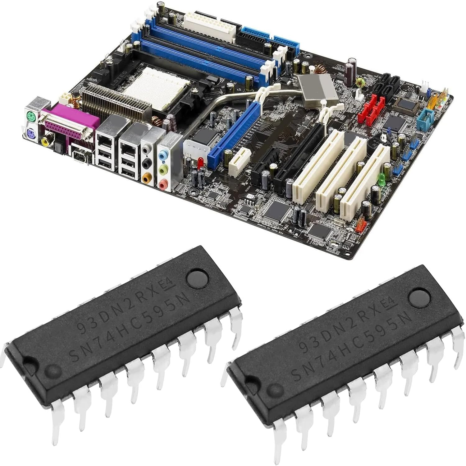 Ecsing 50Pcs SN74HC595N 8-Bit Counter Shift Registers 2V-6V 16 Pin 8-Bit Serial Shift Register -40C - 85C Electronic Accessories image number 6