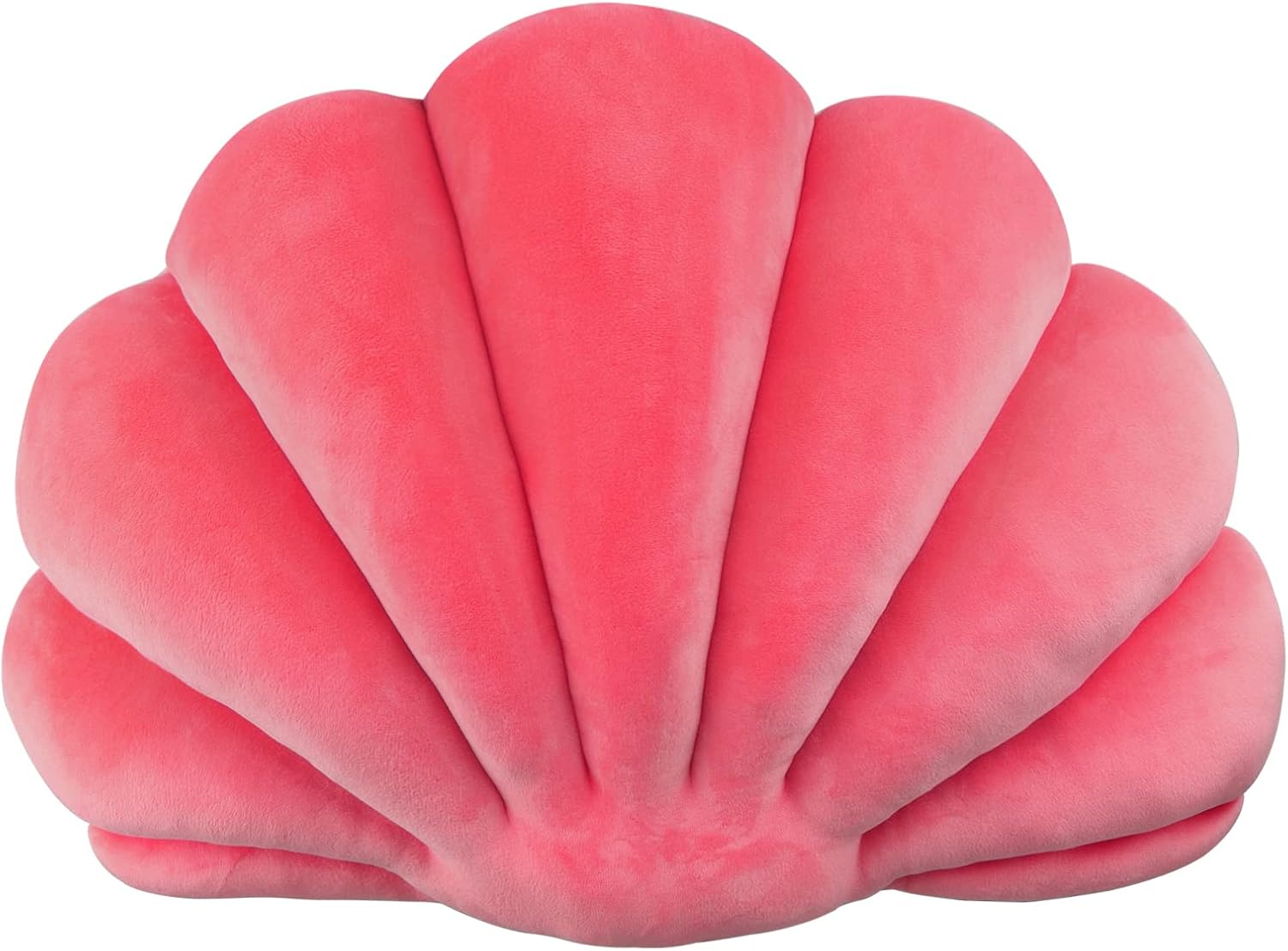 Yi-Gog Sea Princess Seashell Decorative Pillow,1 Cotton Linen Throw Pillowcases Sea Ocean Theme Seashell Conch Decorative Pillowslip Home Office Decor Seashell Shaped Throw Pillow (Medium Pink) image number 3