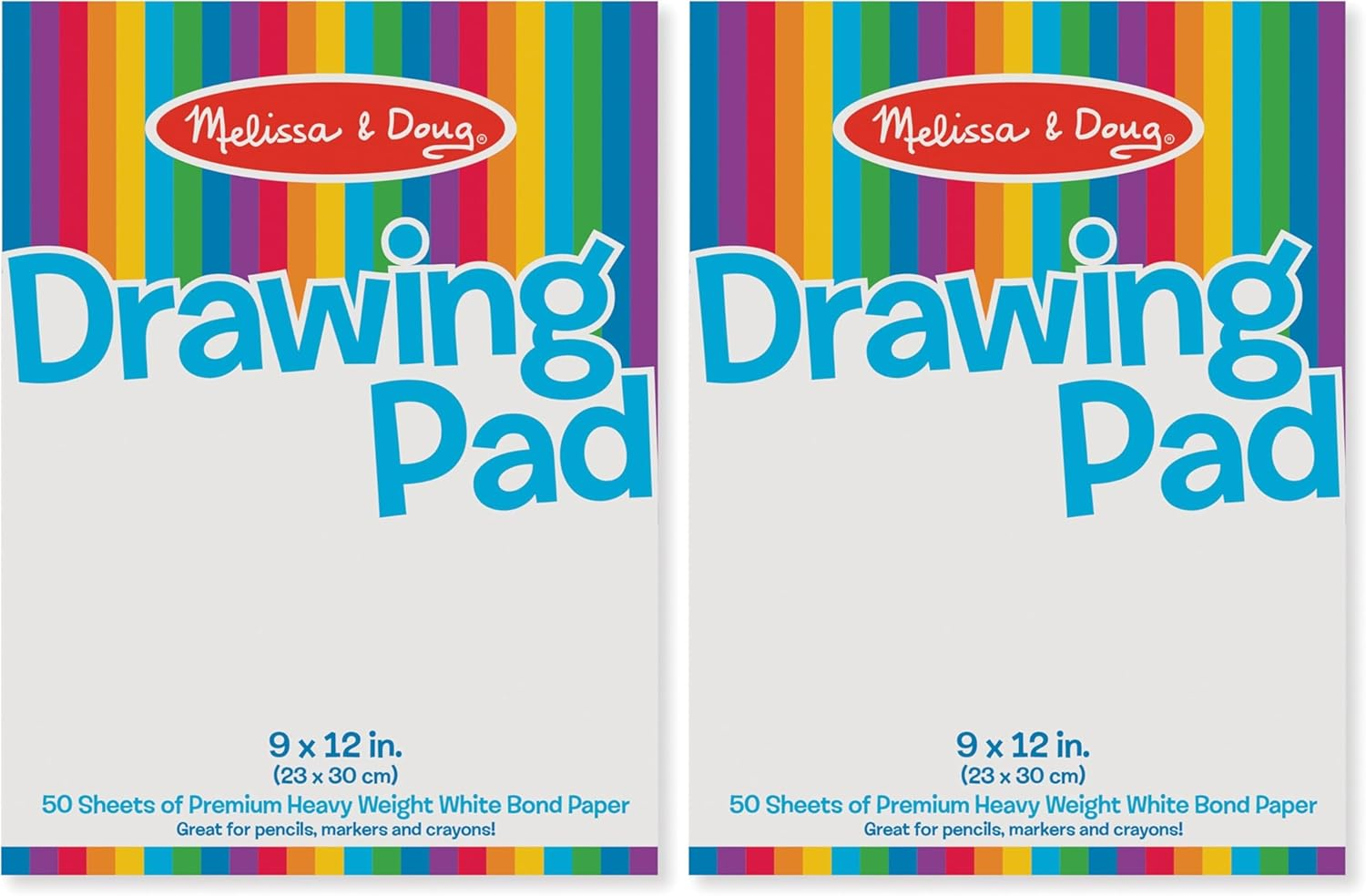 Melissa and Doug Drawing Pad (229 X 305Mm) - 50 Sheets - Qty. 1 (Pack Of 2)