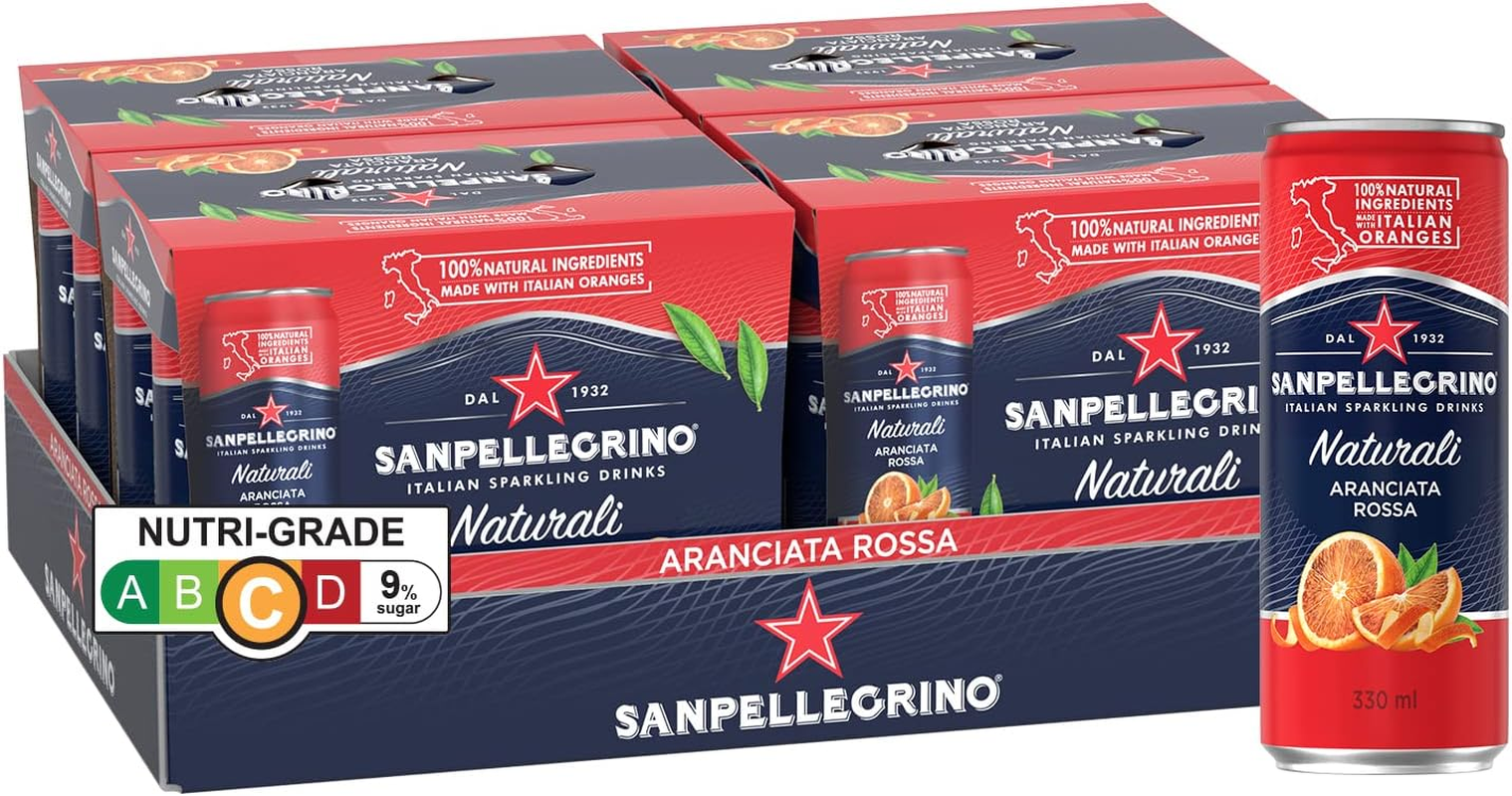 San Pellegrino Aranciata Rossa Can, 24 X 330Ml (Slim Can) image number 3