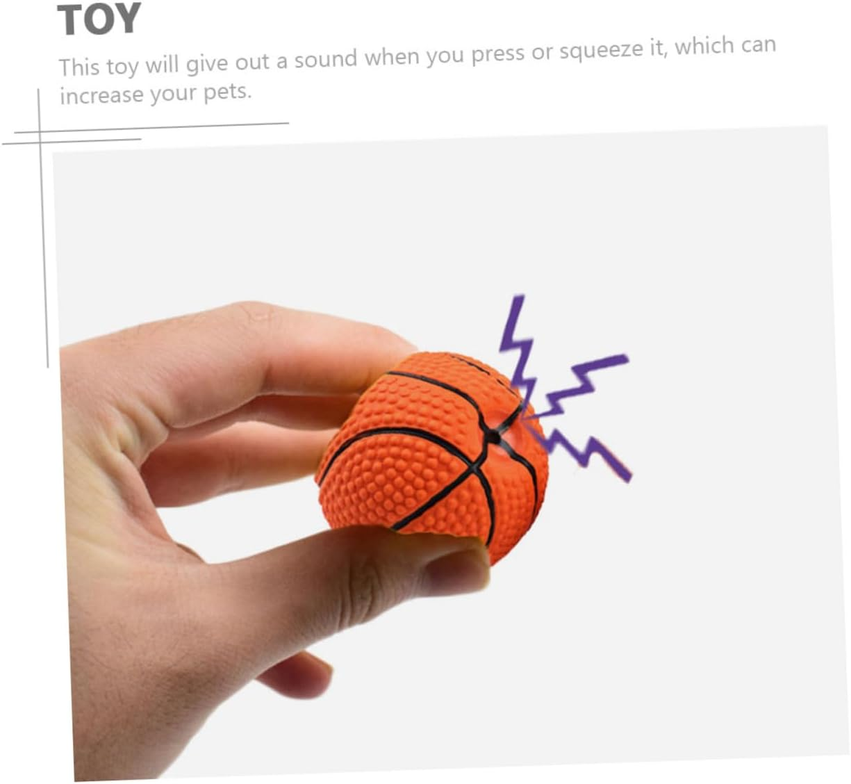 HAPINARY Basketball Squeaky Dog Chewing Toy Interactive Molar Toy for Aggressive Chewers Engaging Pet Toy for Dogs Fun Chew Plaything image number 3