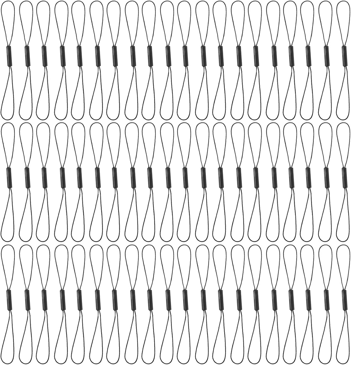 TOKIDNY Cylinder Double Lock Hanging Tag Strings Black Rope Fasteners for Clothing Shoes Bags Luggage Accessories Quick-Attach Design Pack image number 6